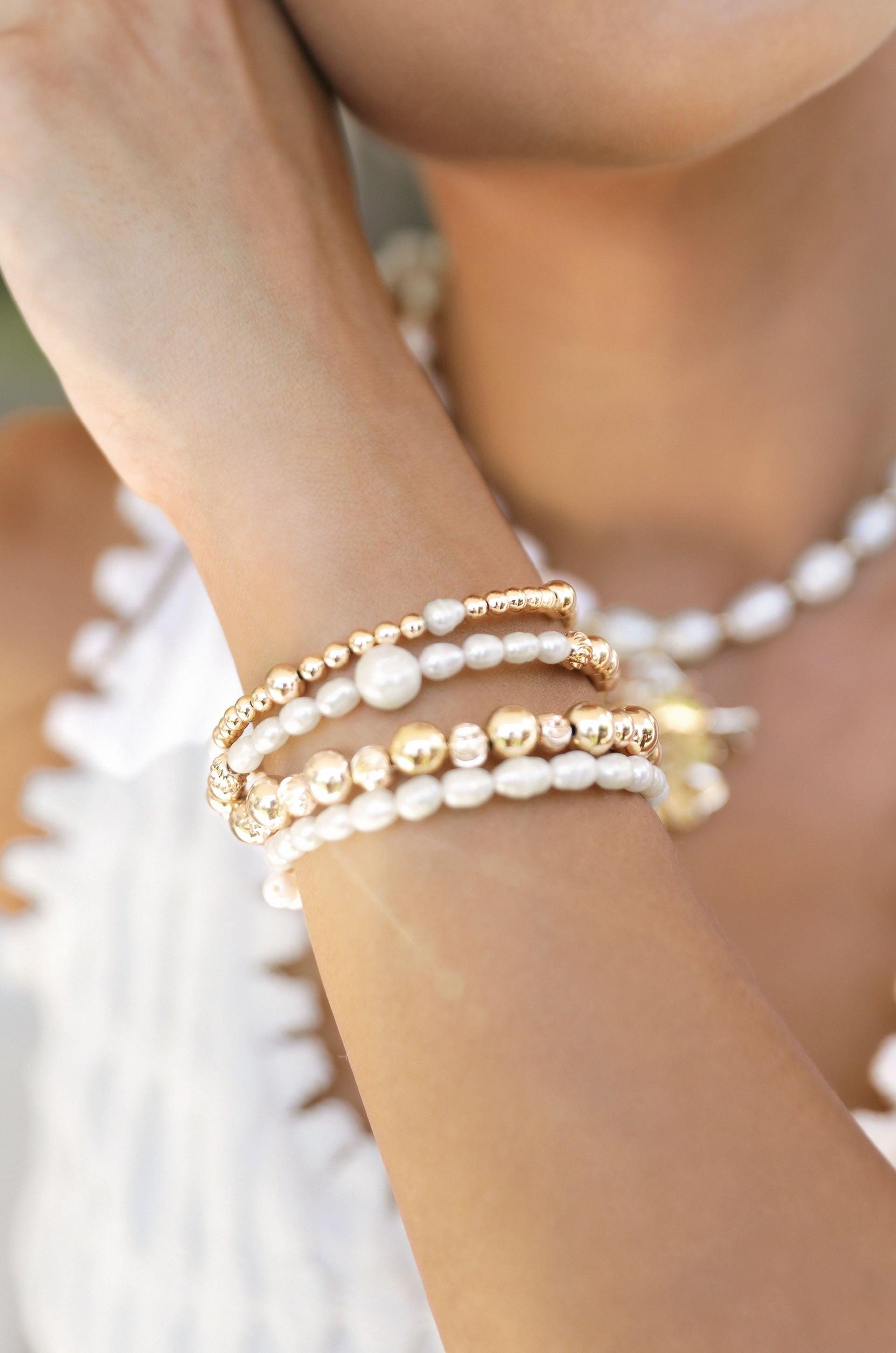 Freshwater Pearl Party Bracelet Set - Flying Tomato - Cuffs and Bangles - Ettika