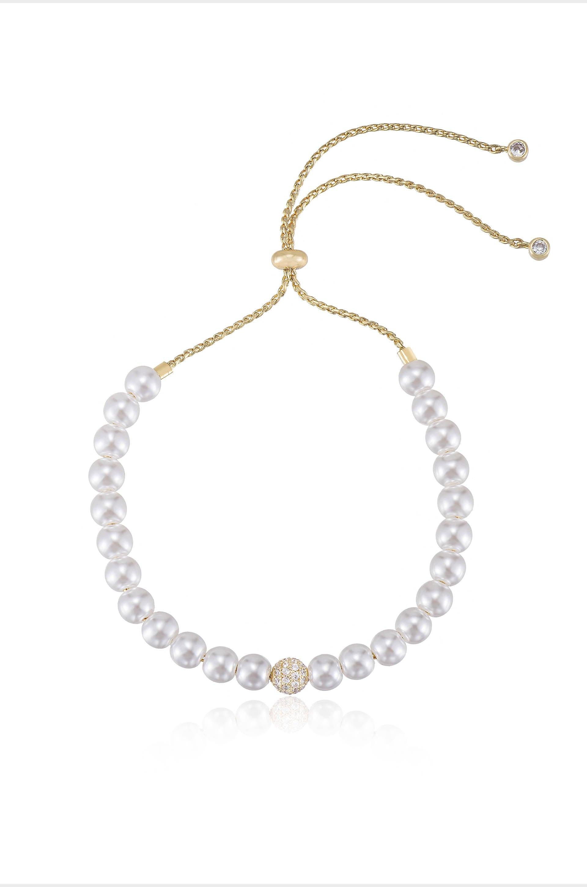Pearl Adjustable Bracelet - Flying Tomato - Bracelets - Ettika