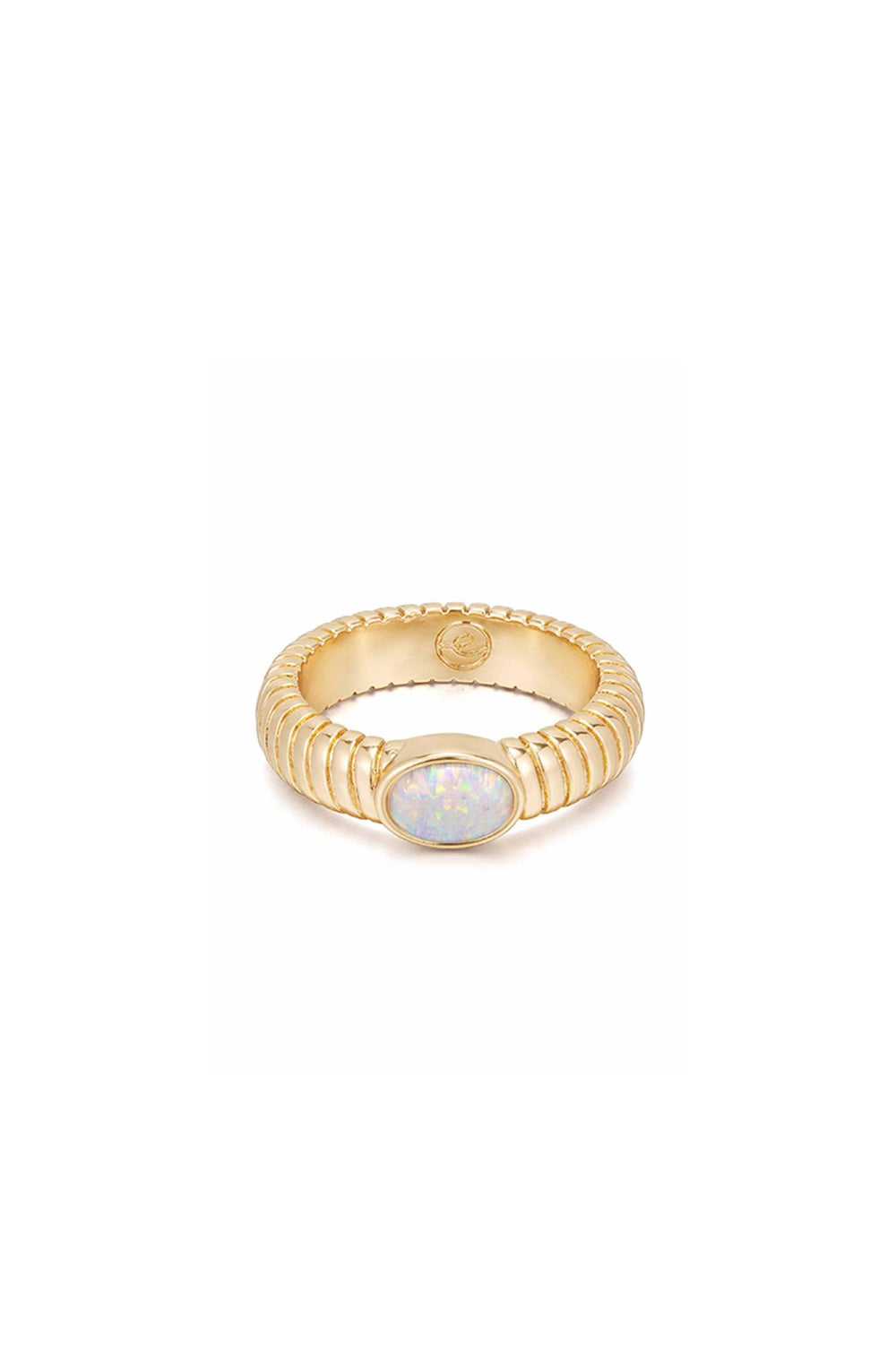 Opal Flex Ribbed Ring - Flying Tomato - Rings - Ettika