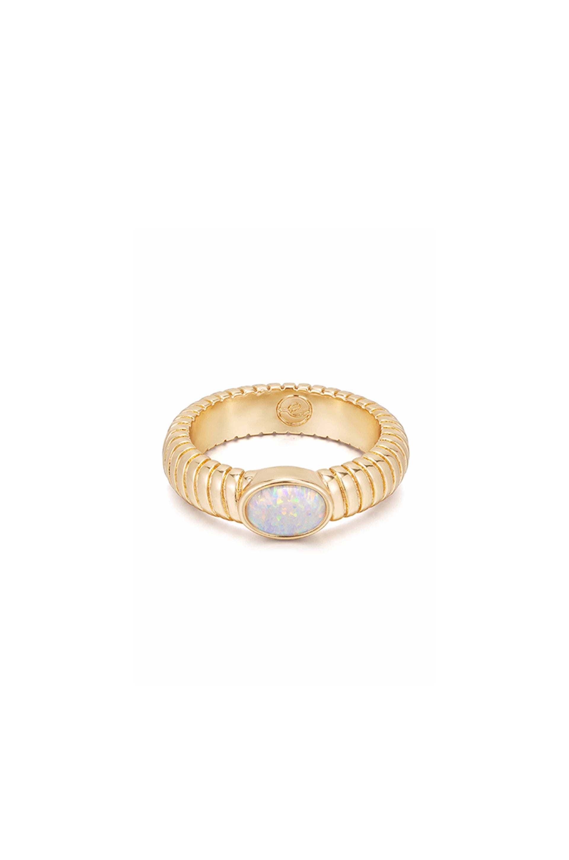 Opal Flex Ribbed Ring - Flying Tomato - Rings - Ettika