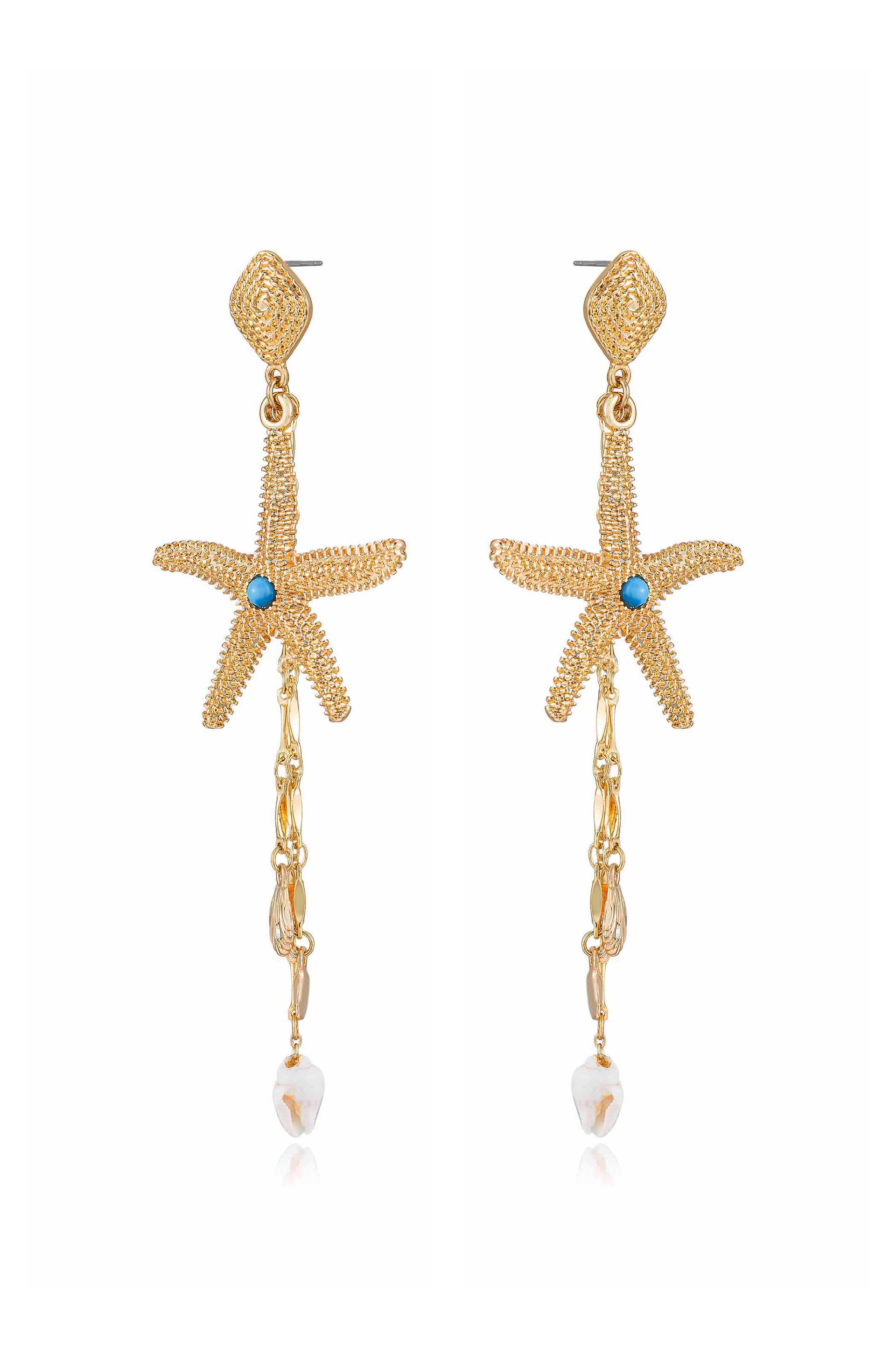 Starfish Seeker Drop Earrings