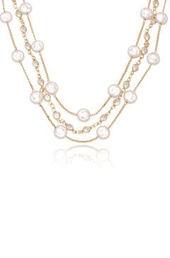 Dressed in Pearls Layered Necklace - Flying Tomato - Necklaces - Ettika