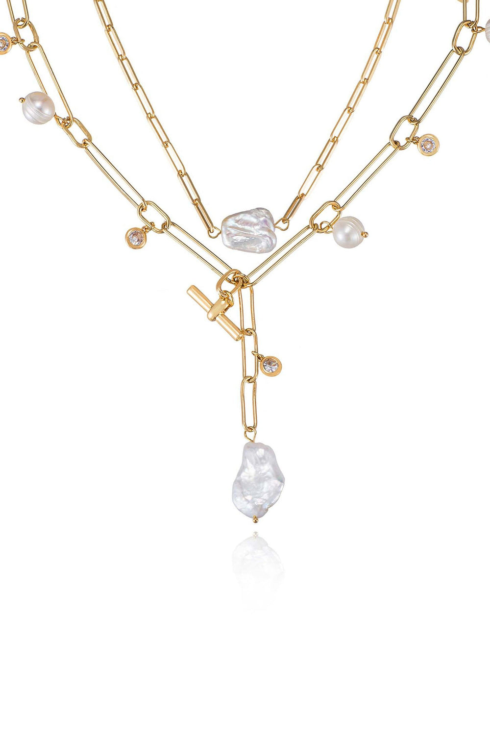 Deep Water Pearl Lariat Necklace - Flying Tomato - Necklaces - Ettika