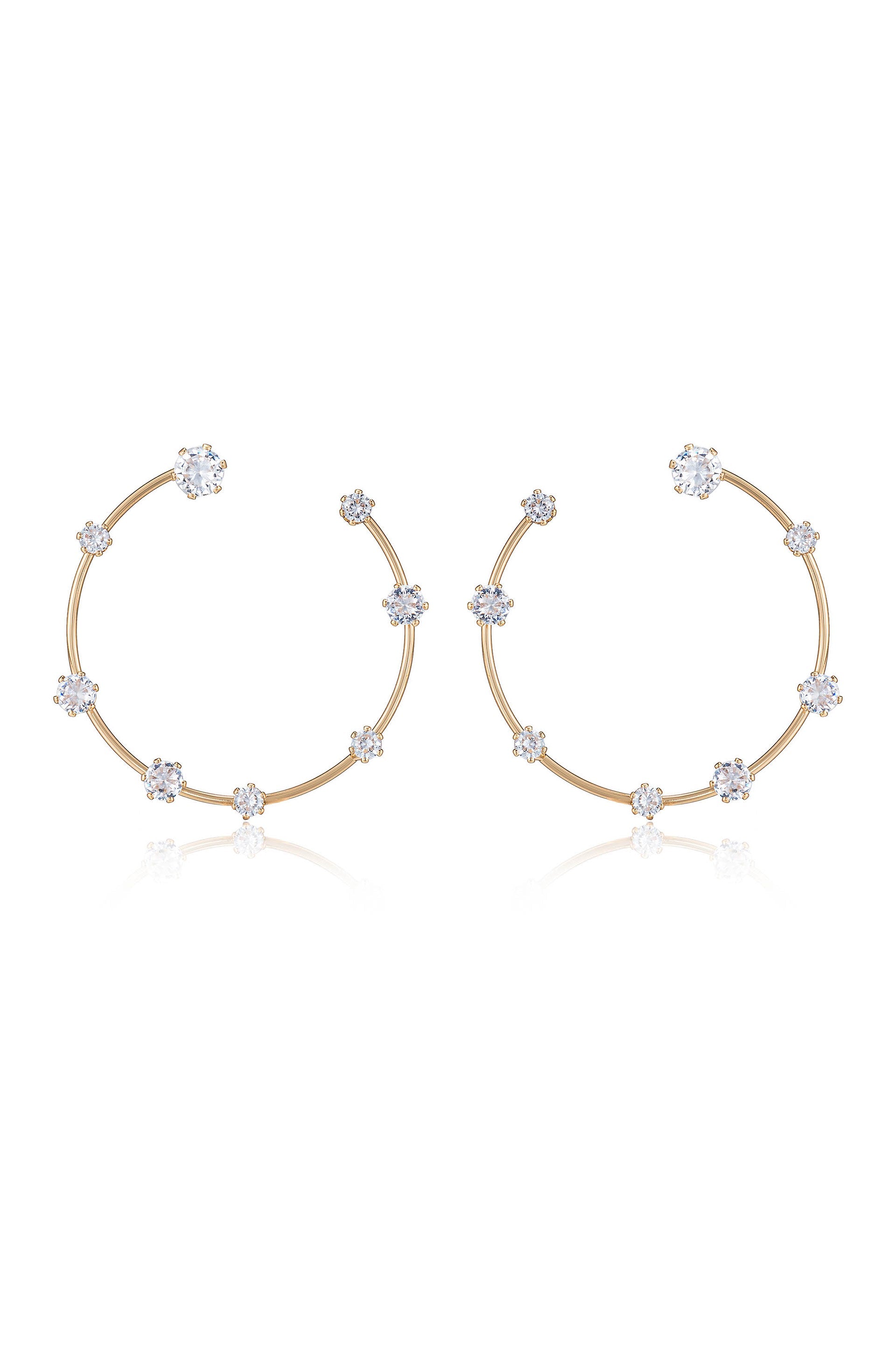 Celestial Large Wire & Crystal Ring Earrings - Flying Tomato - Earrings - Ettika