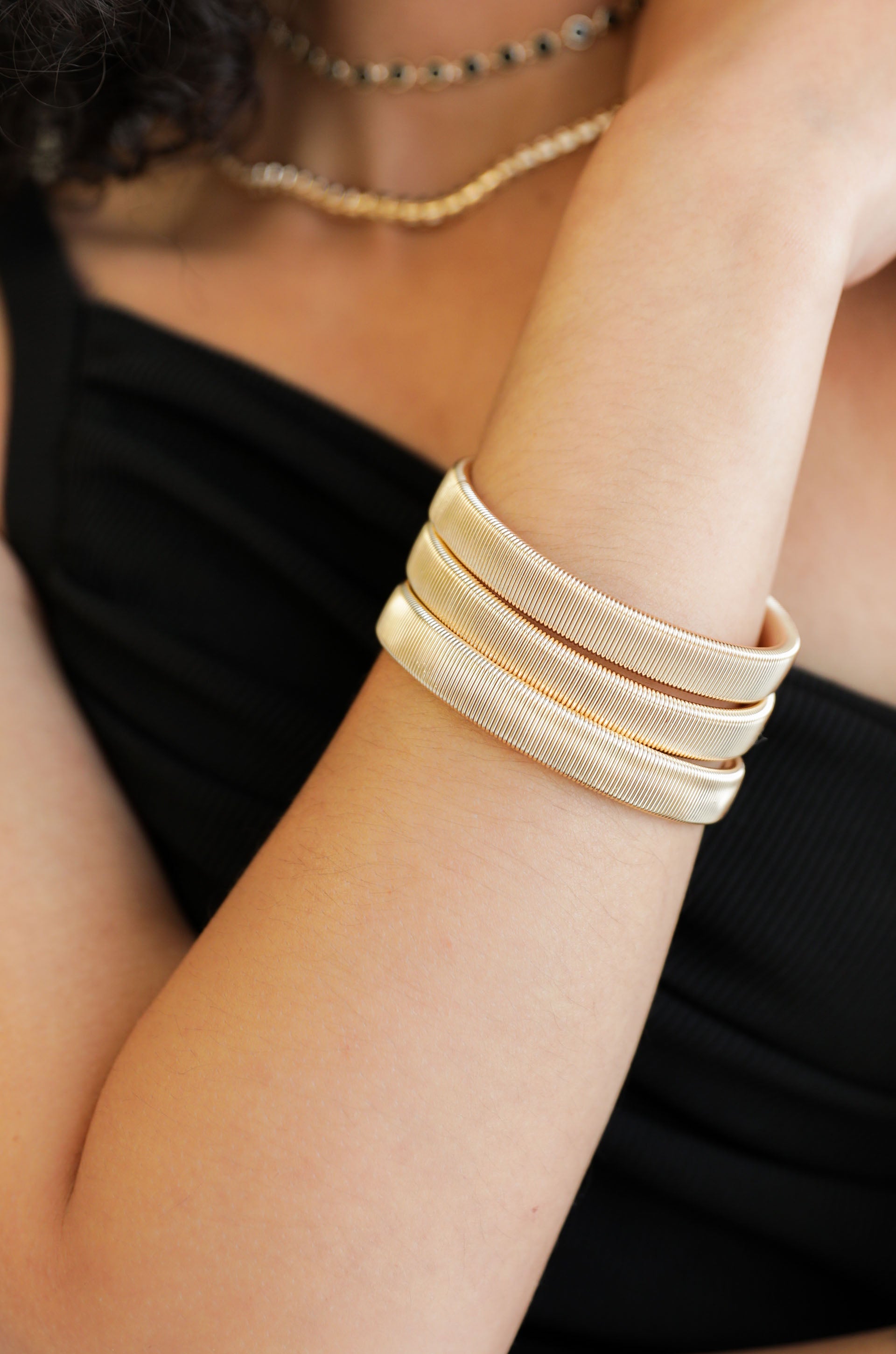 Flex Snake Chain Bangle Set of 3