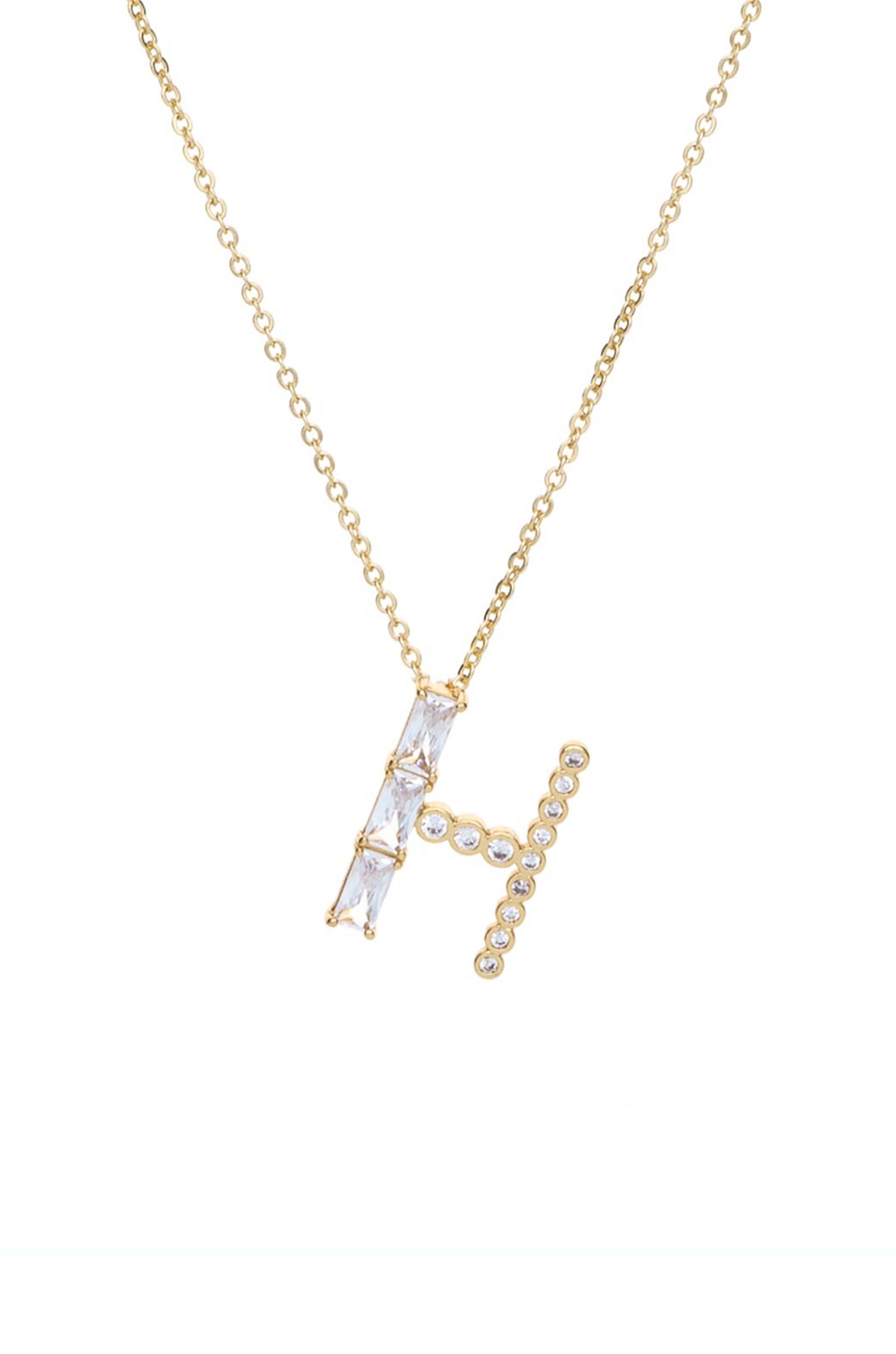 Mixed Crystal Initial Necklace