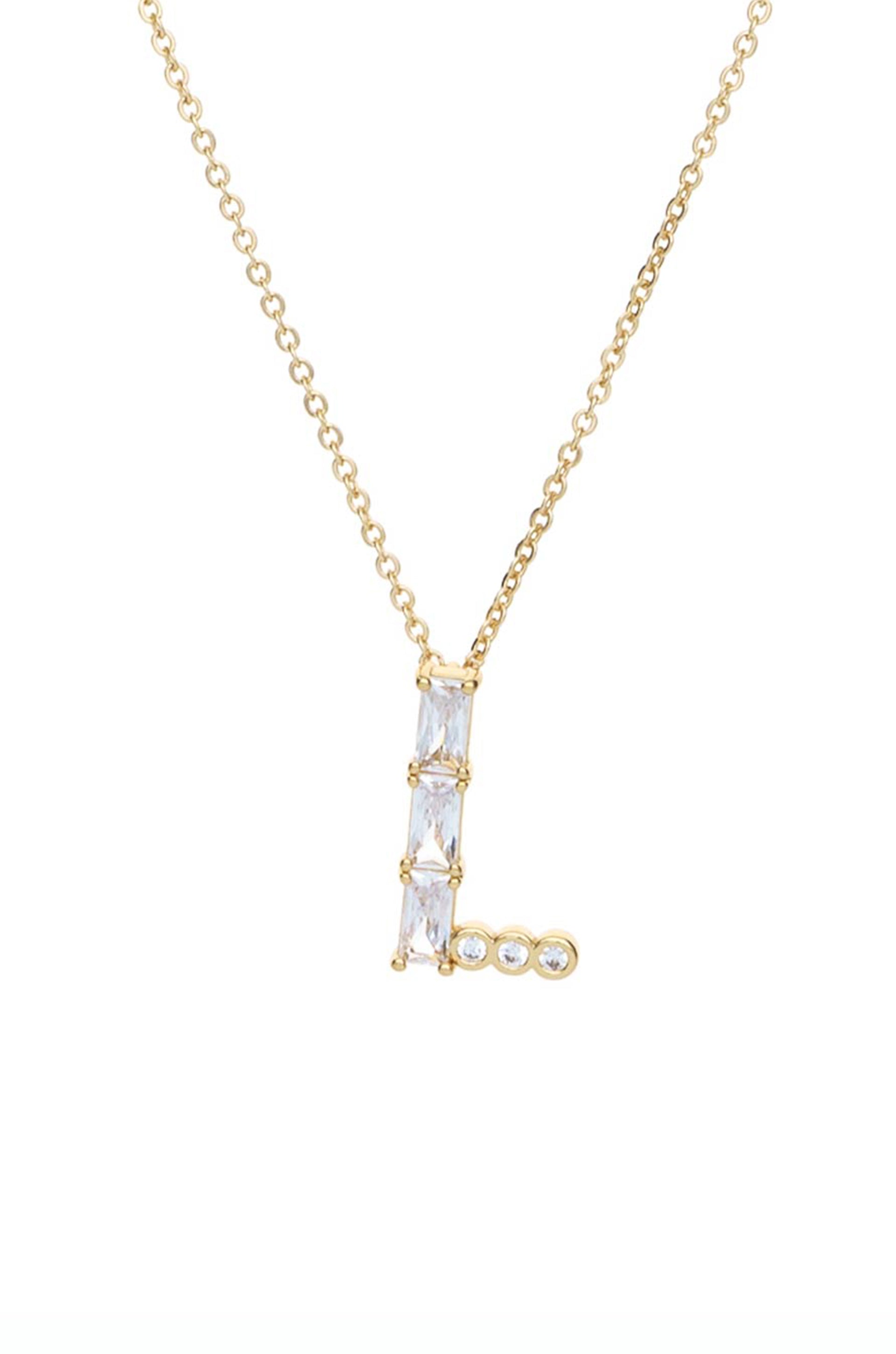 Mixed Crystal Initial Necklace