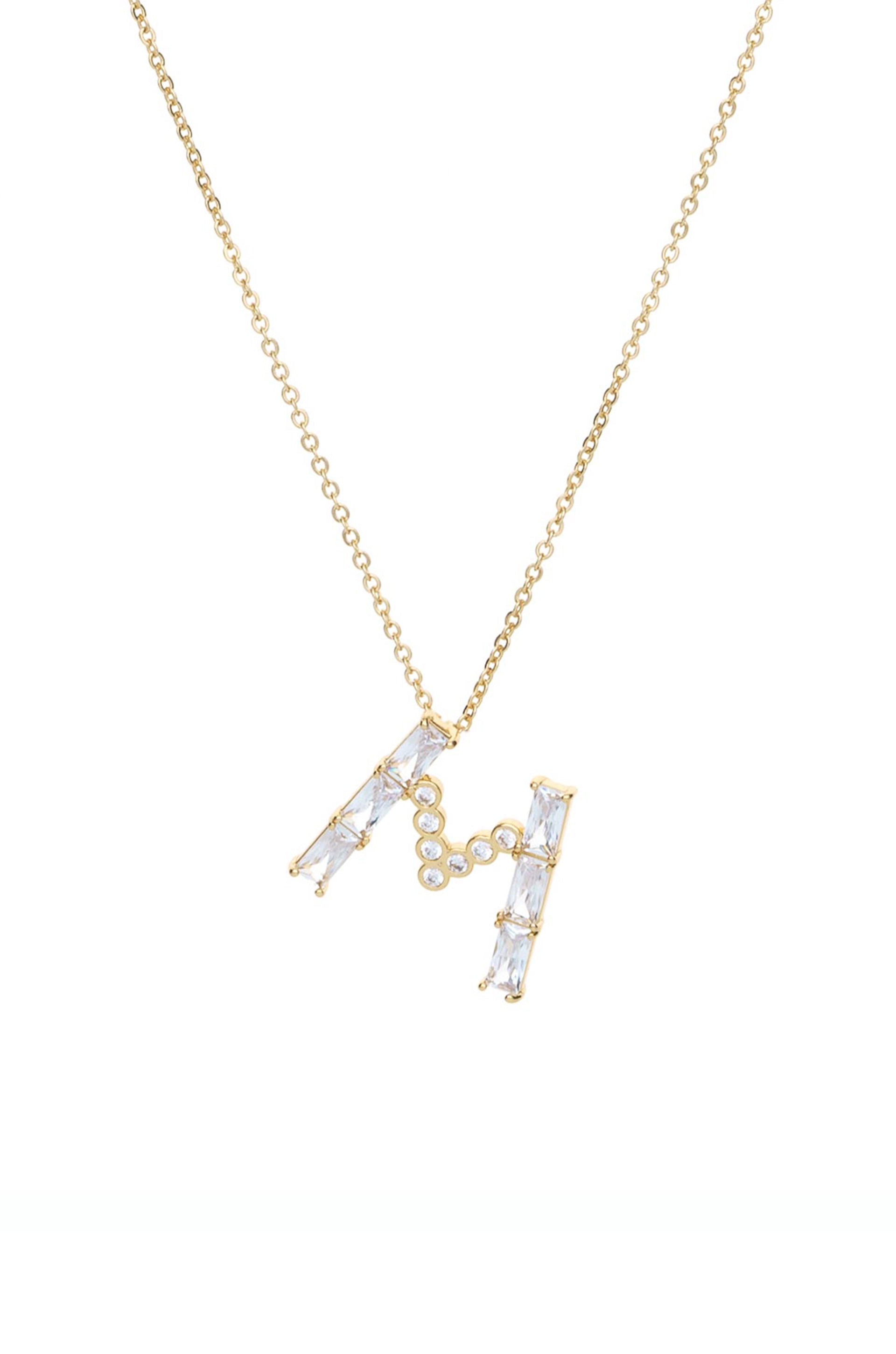 Mixed Crystal Initial Necklace