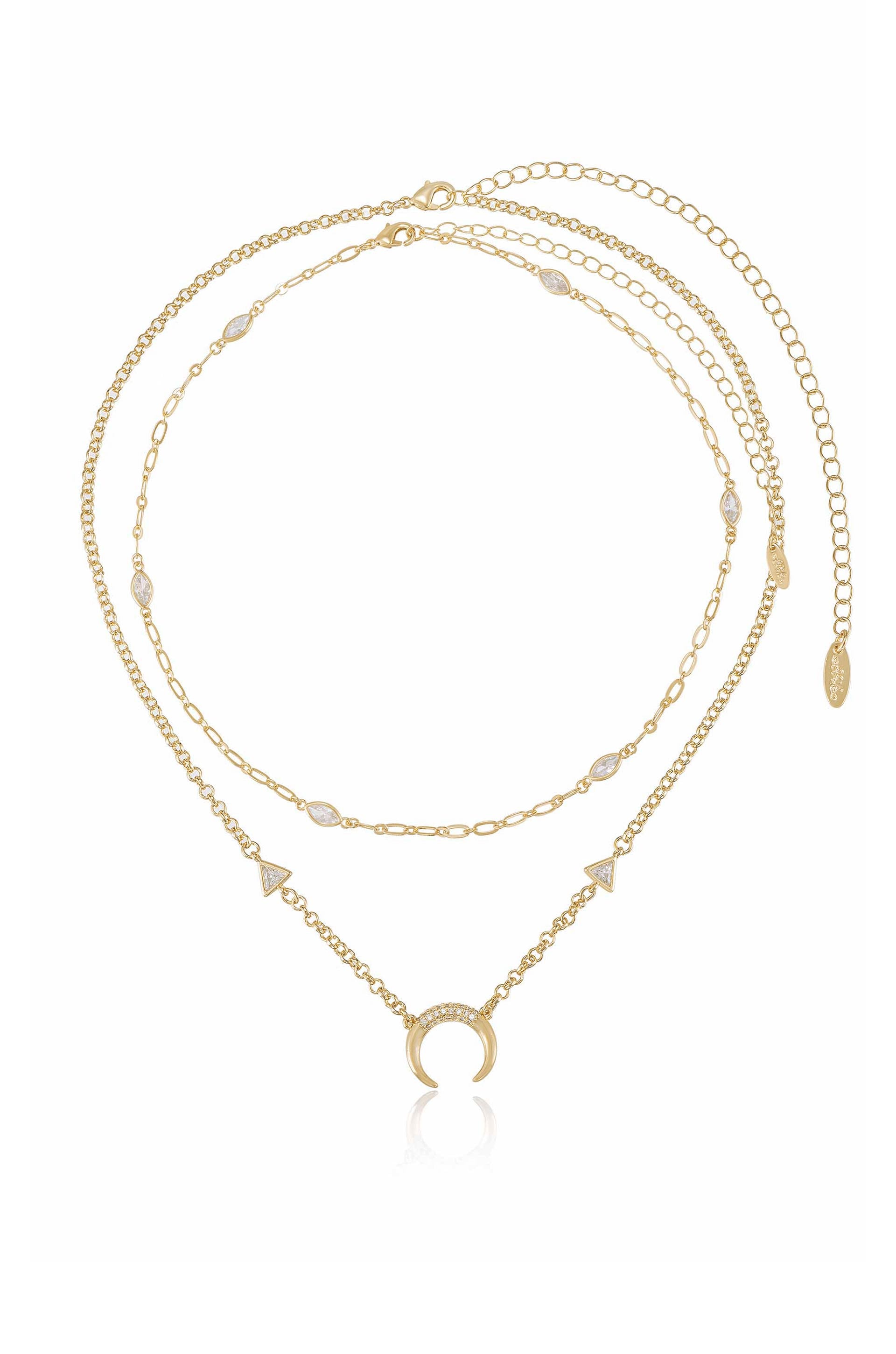 Mesmerize Me Crescent Horn Layered Necklace Set