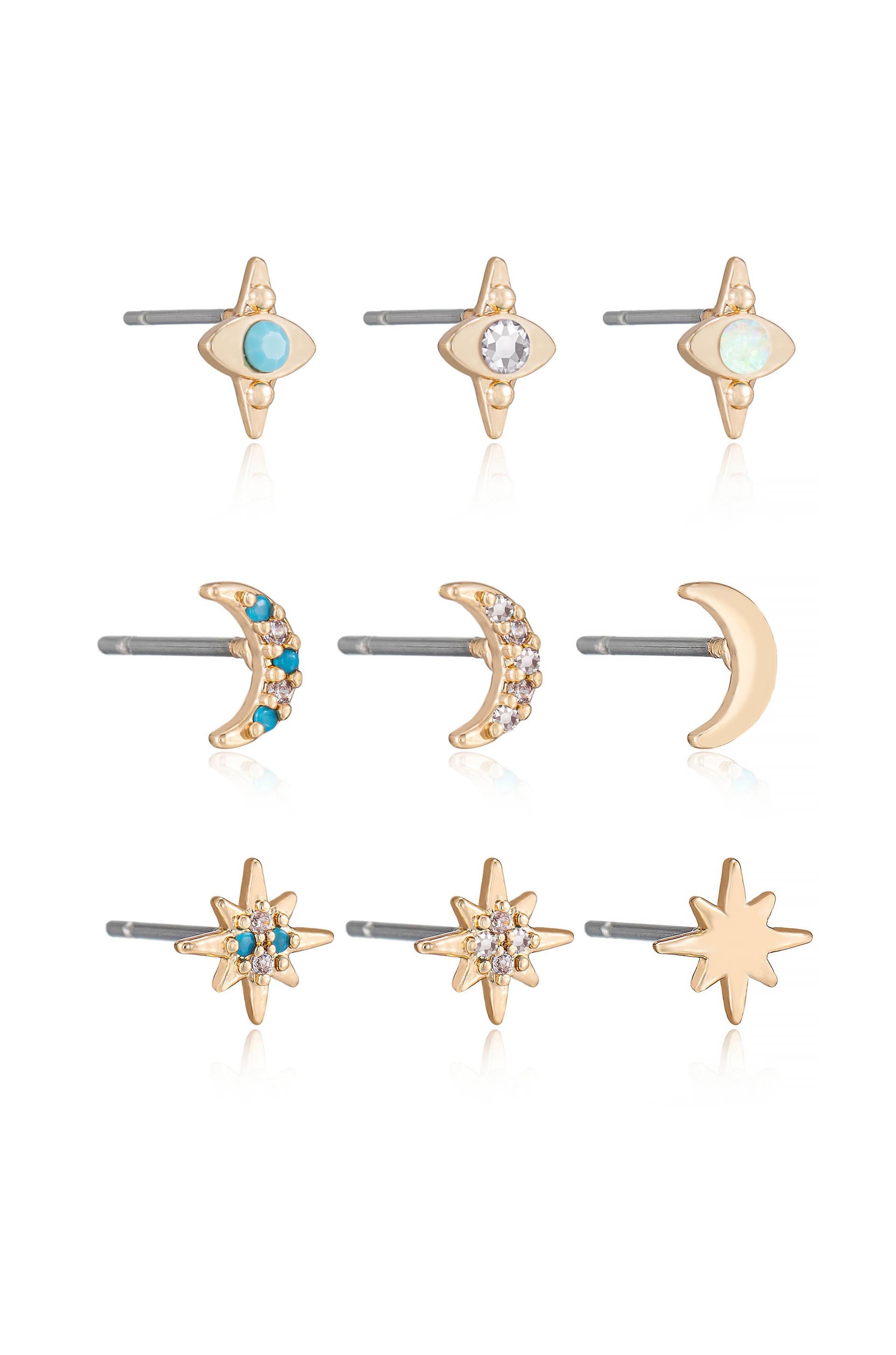 Celestial Mixed Earring Stud Set