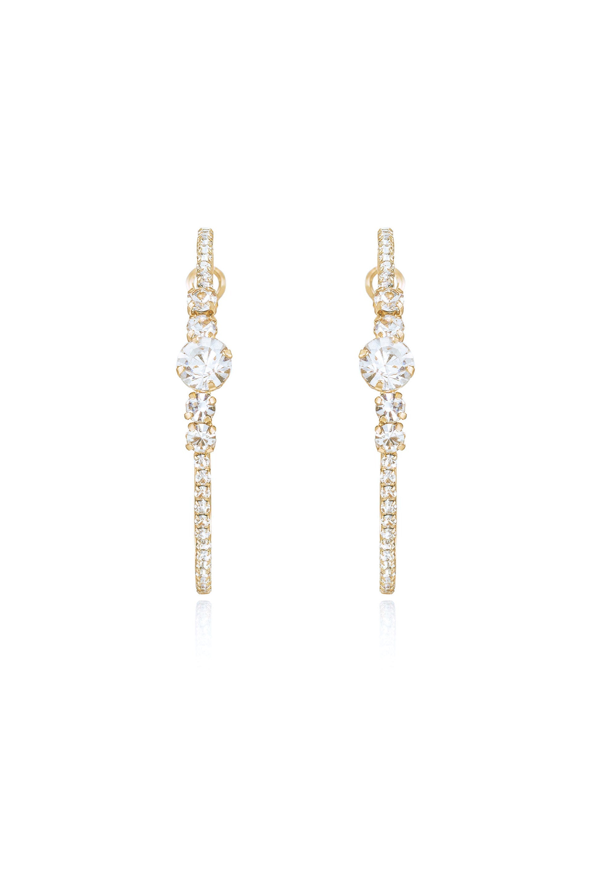 Hollywood Forever Crystal Hoop Earrings