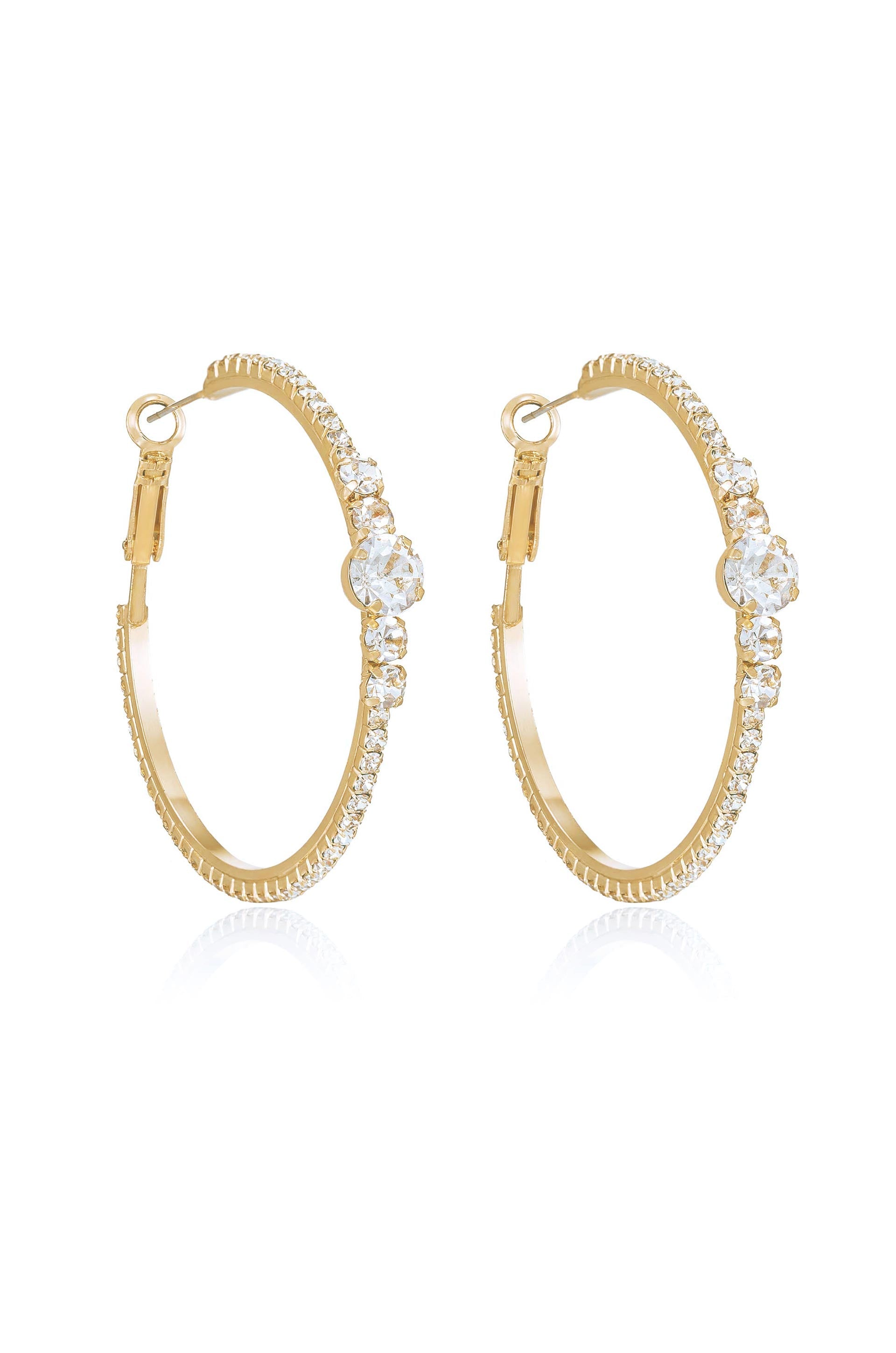 Hollywood Forever Crystal Hoop Earrings