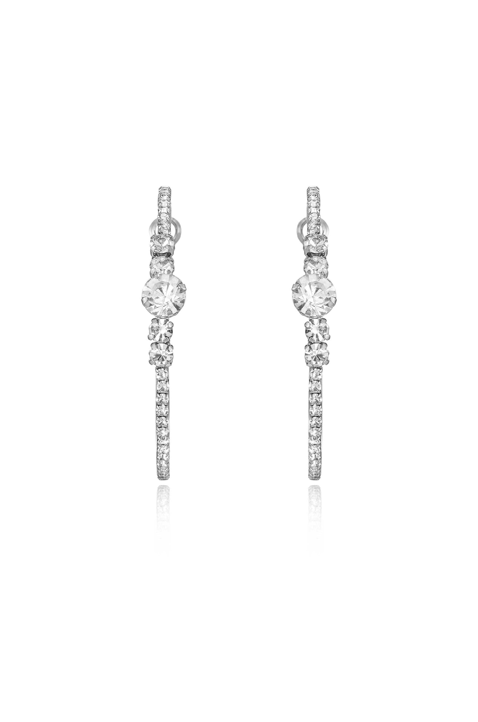 Hollywood Forever Crystal Hoop Earrings