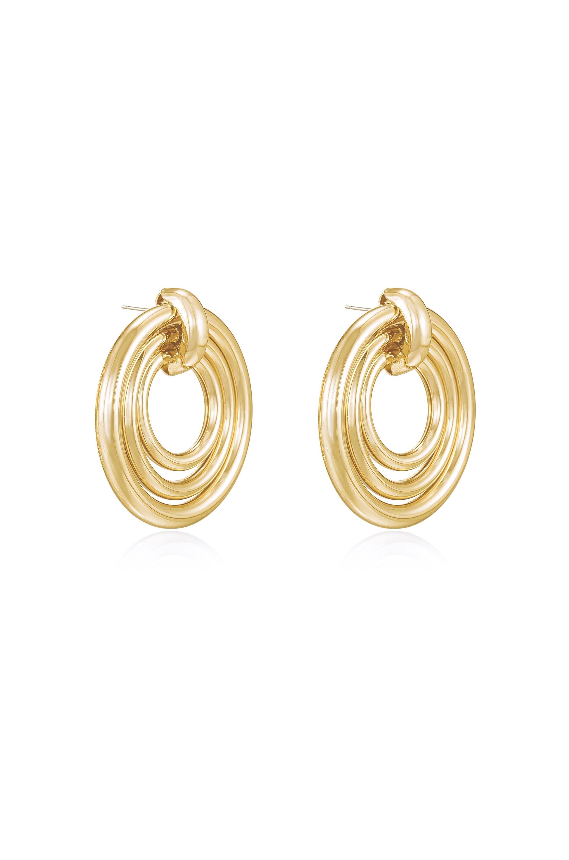 Layered Multi-Ring Earrings