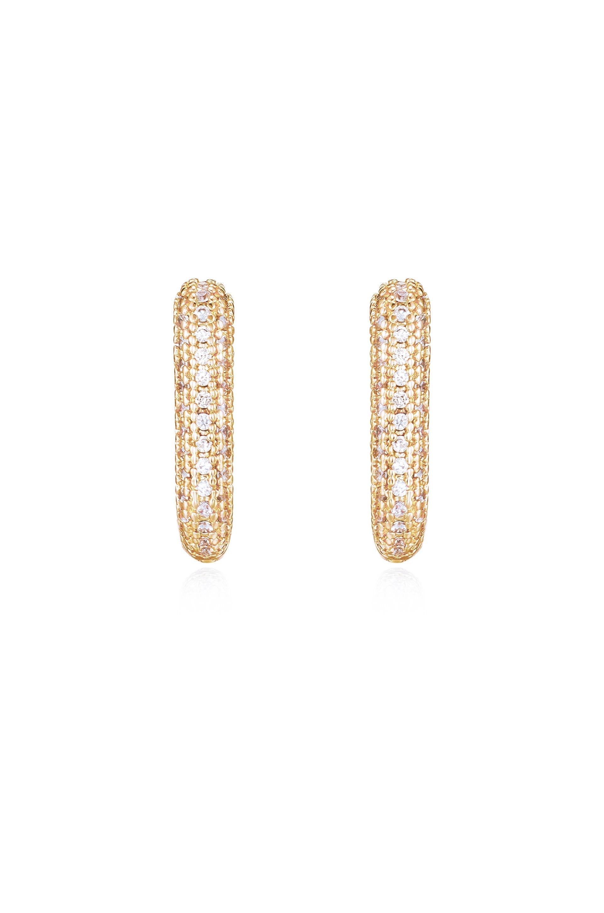 Petite Pave Huggie Earrings