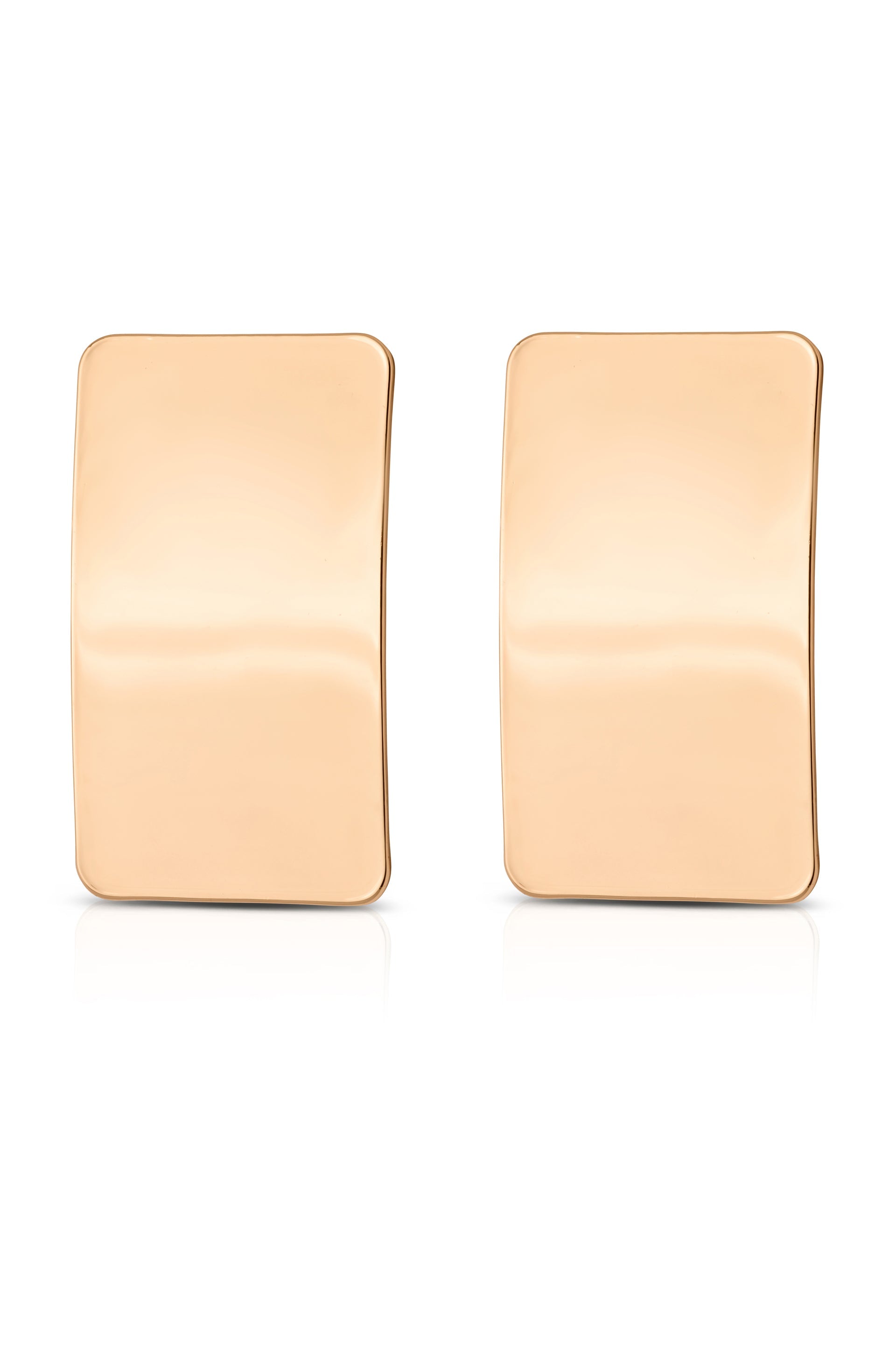 Rectangle Metal Stud Earrings