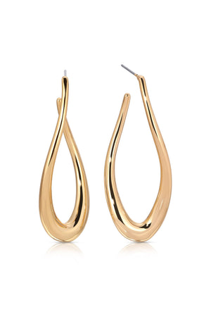 Oblong Abstract Hoop Earring - Flying Tomato - Earrings - Ettika