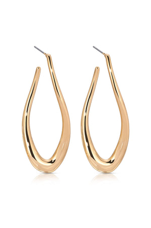Oblong Abstract Hoop Earring - Flying Tomato - Earrings - Ettika