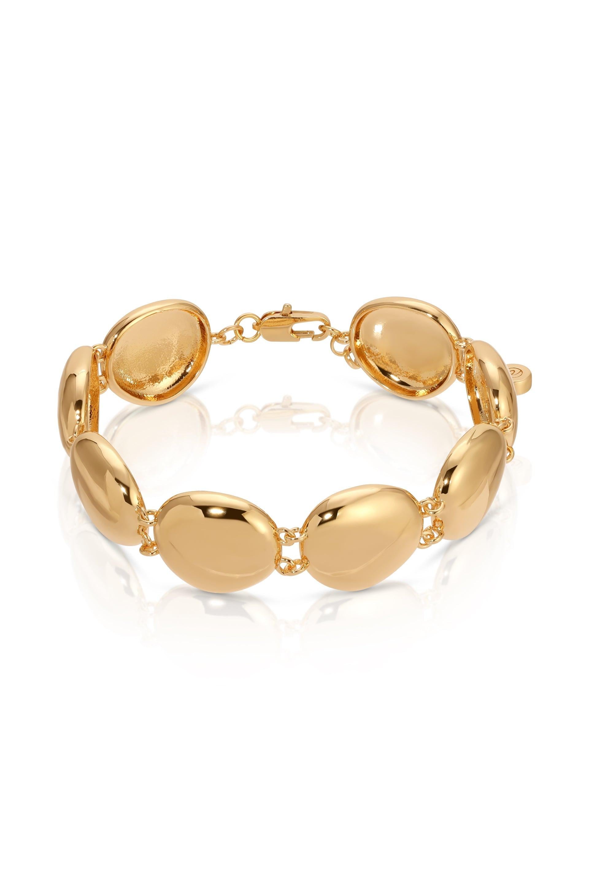 Polished Pebble Linked Bracelet - Flying Tomato - Bracelets - Ettika
