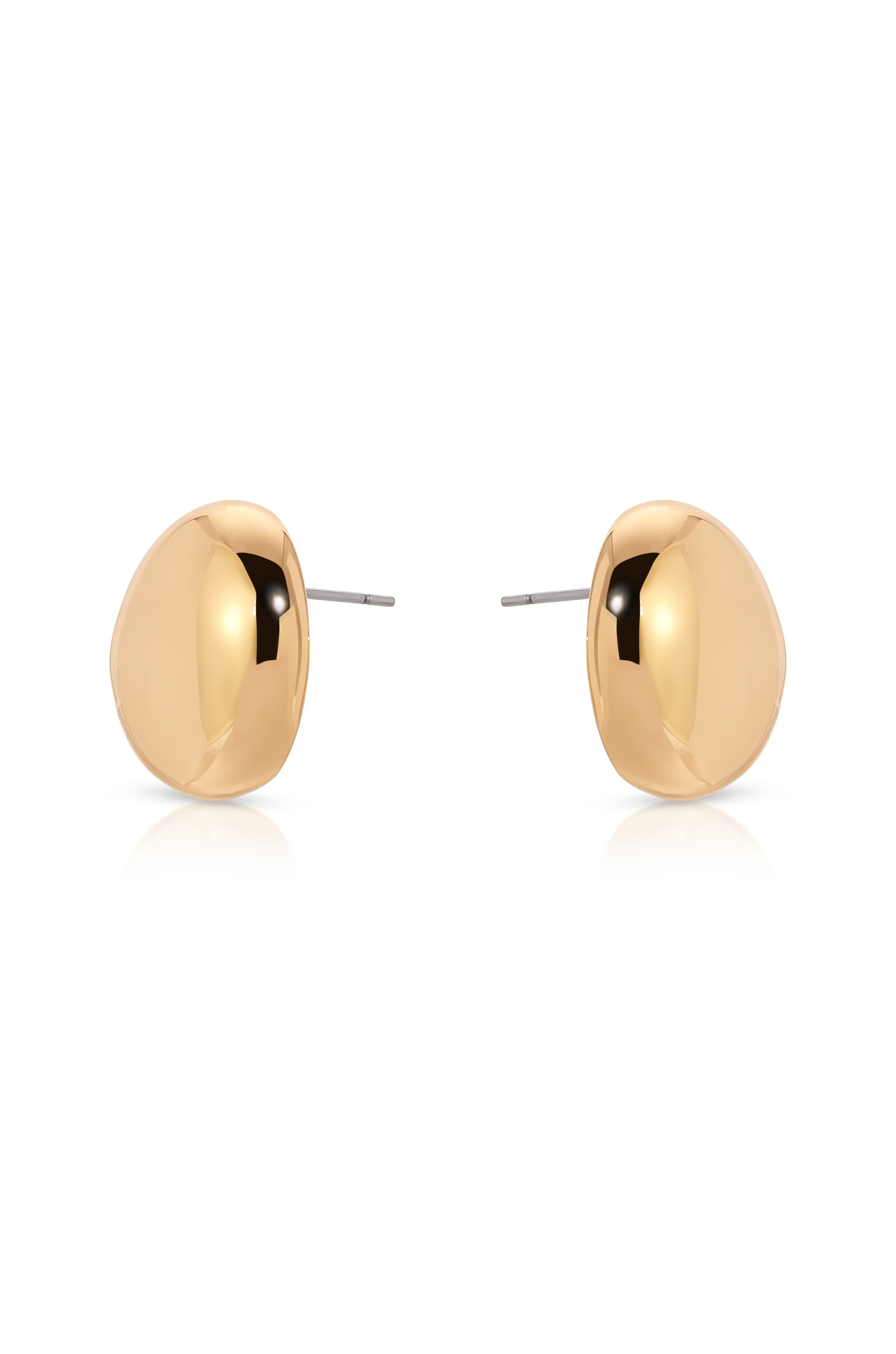 Polished Pebble Stud Earrings