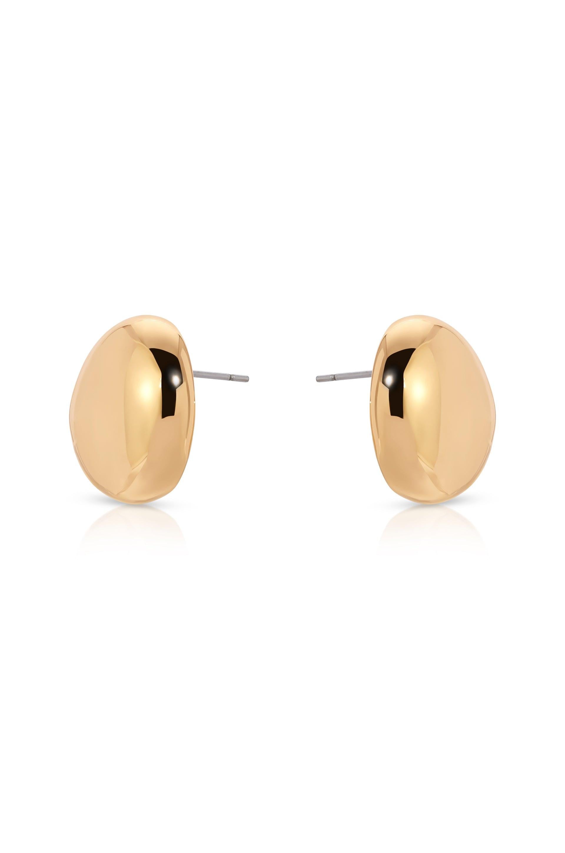 Polished Pebble Stud Earrings.
