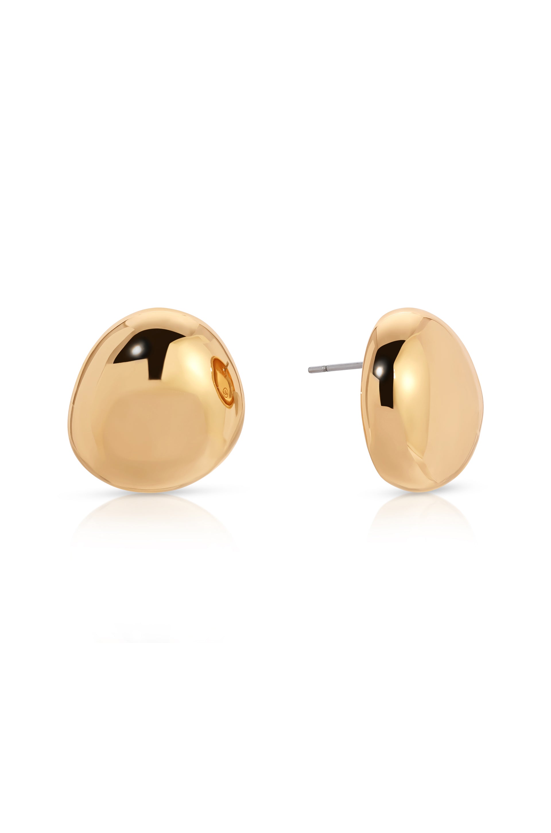 Polished Pebble Stud Earrings