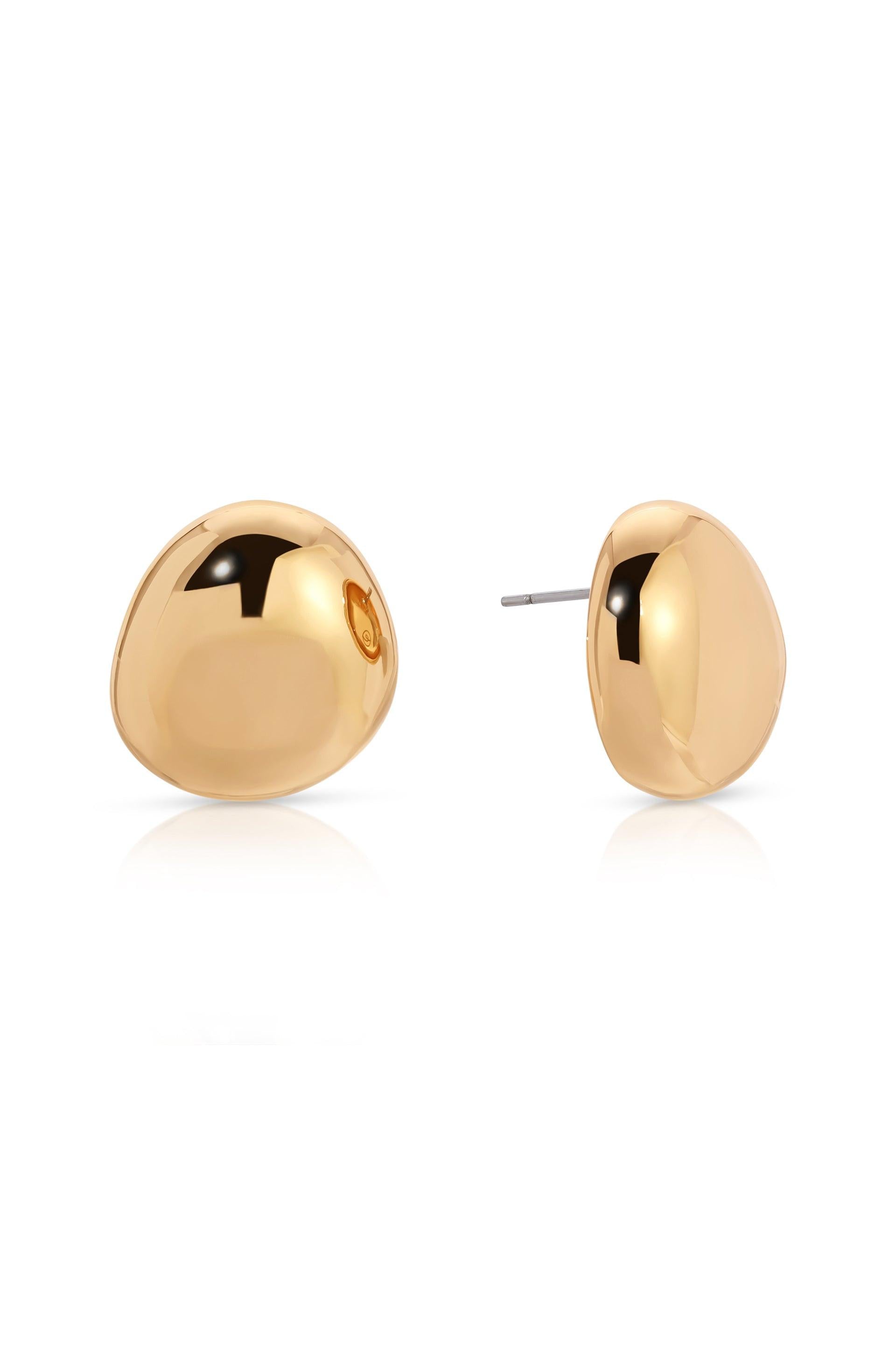 Polished Pebble Stud Earrings.