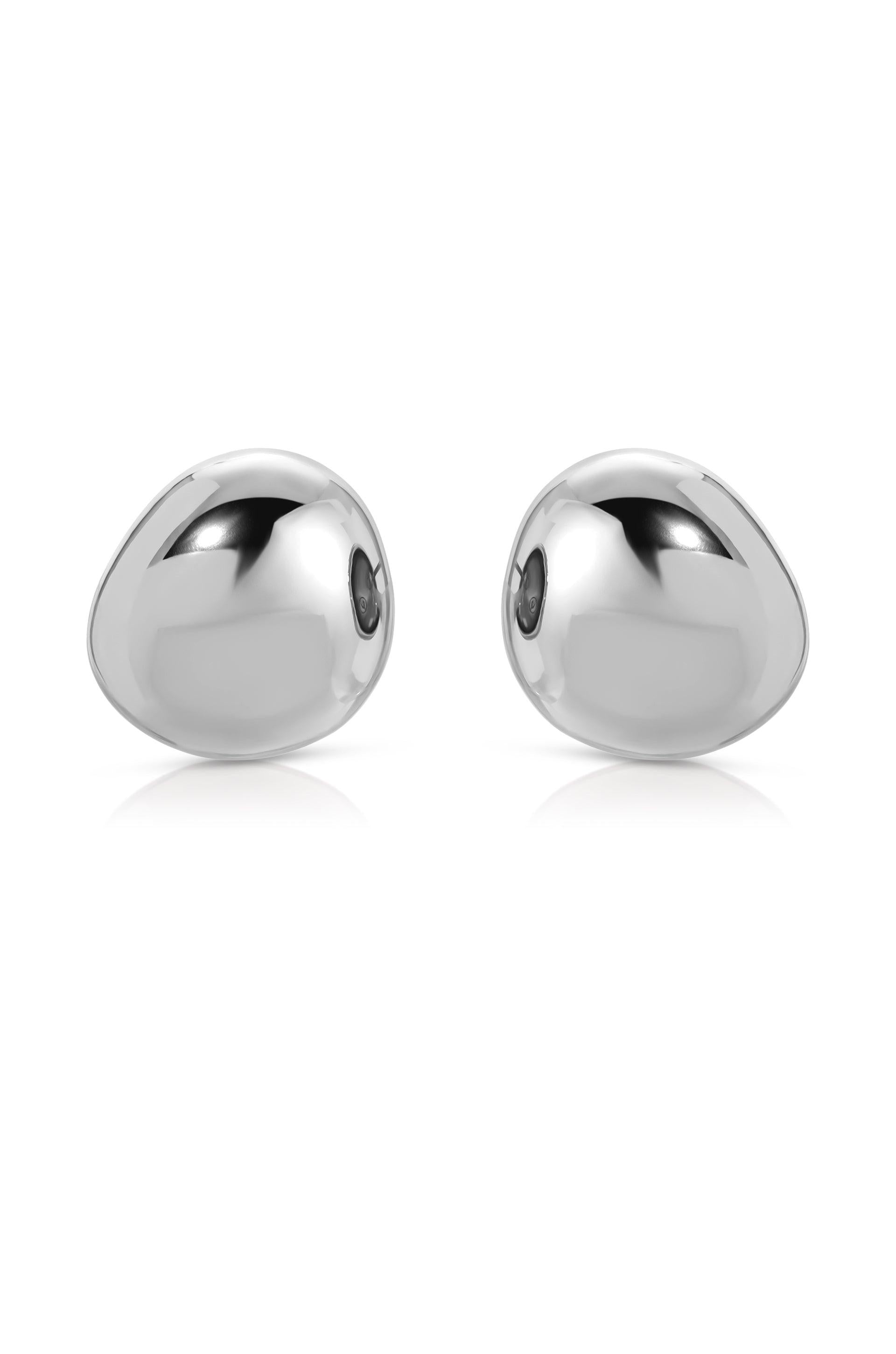 Polished Pebble Stud Earrings.