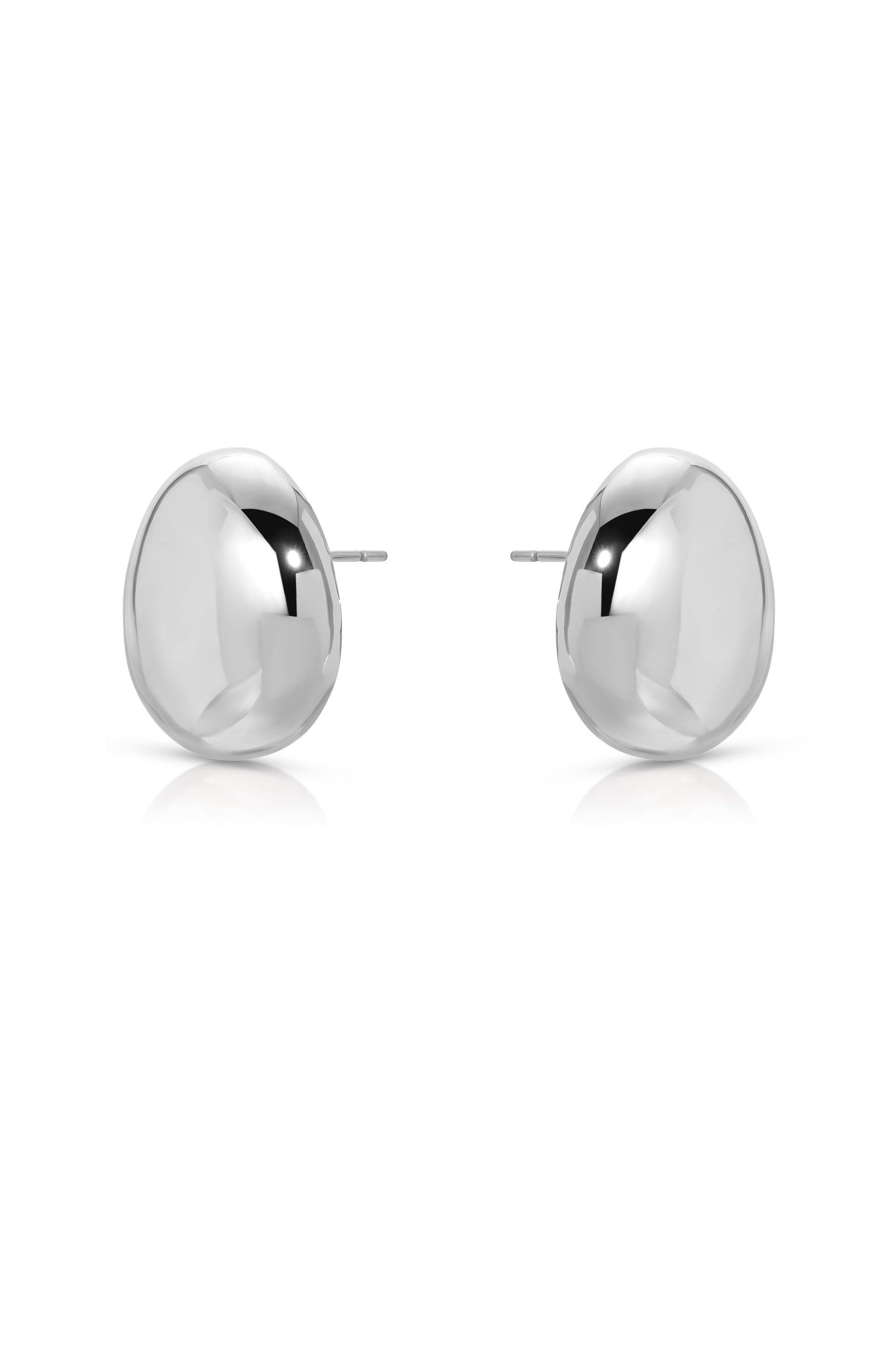 Polished Pebble Stud Earrings.