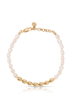 Freshwater Pearl Polished Pebble Bracelet - Flying Tomato - Bracelets - Ettika