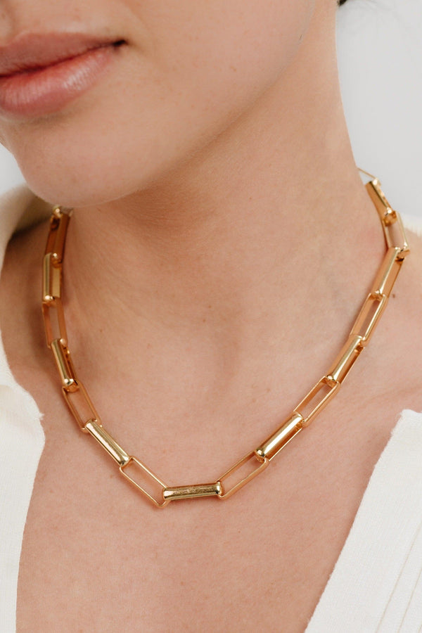 Rectangular Link Necklace - Flying Tomato - Necklaces - Ettika