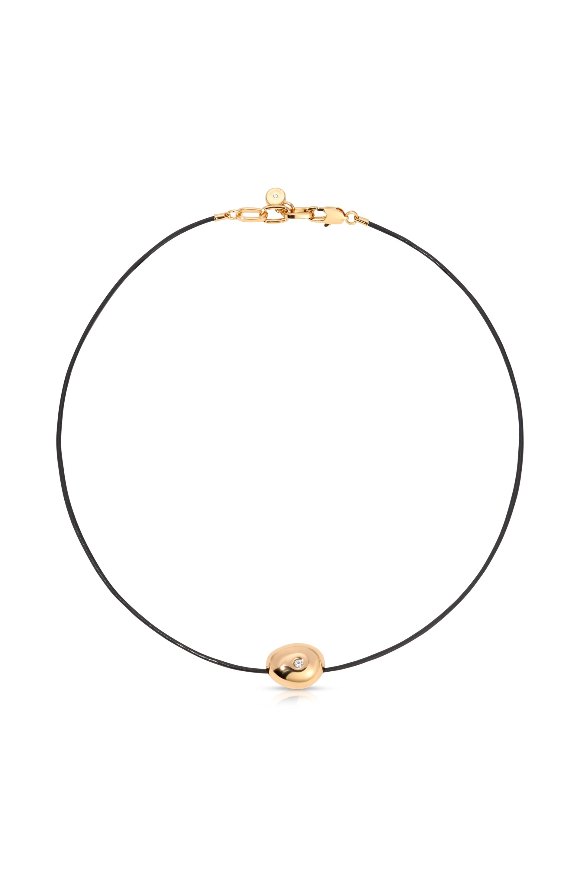 Polished Pebble Leather Pendant Necklace - Flying Tomato - Necklaces - Ettika