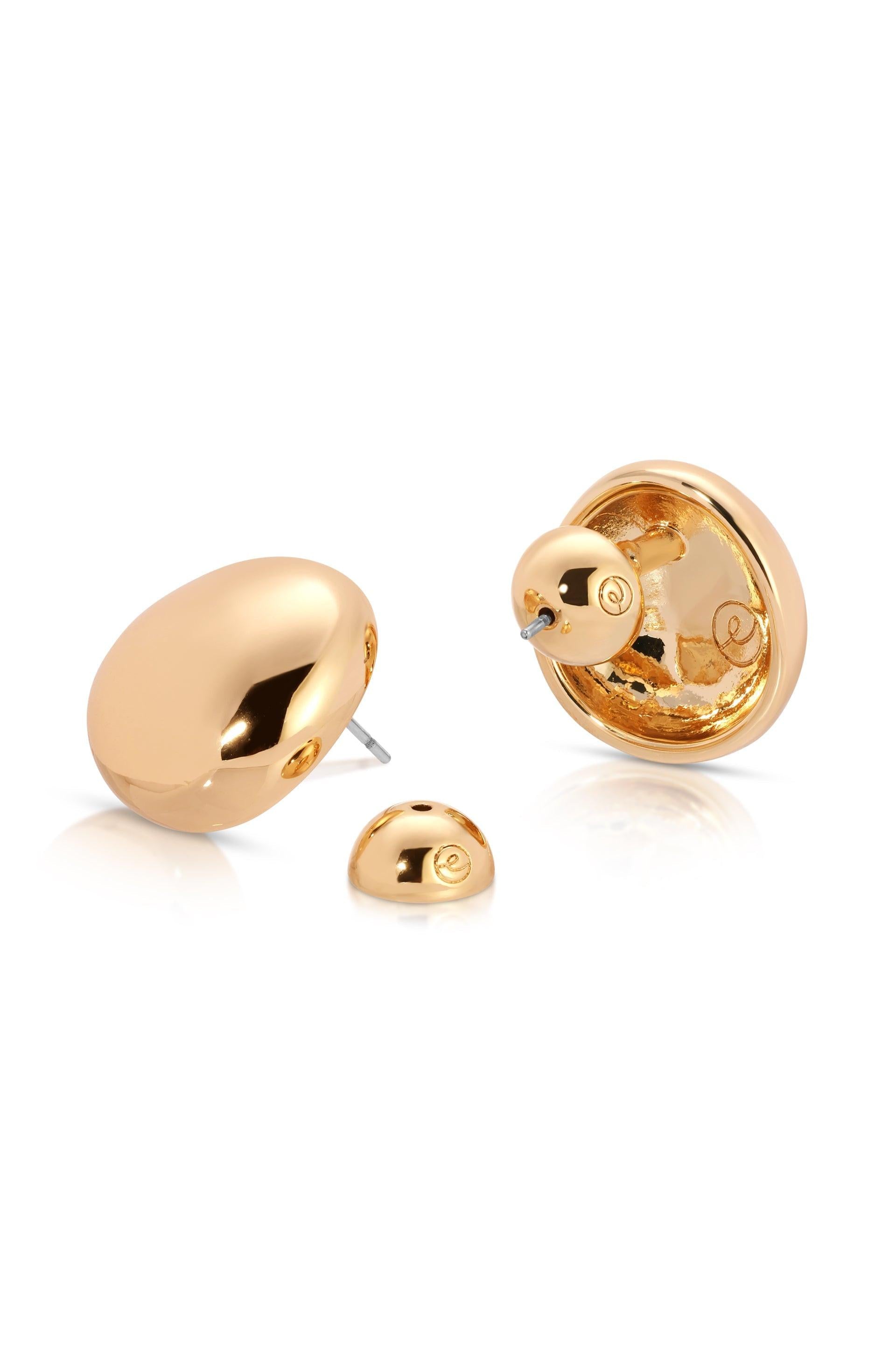 Polished Pebble Stud Earrings.