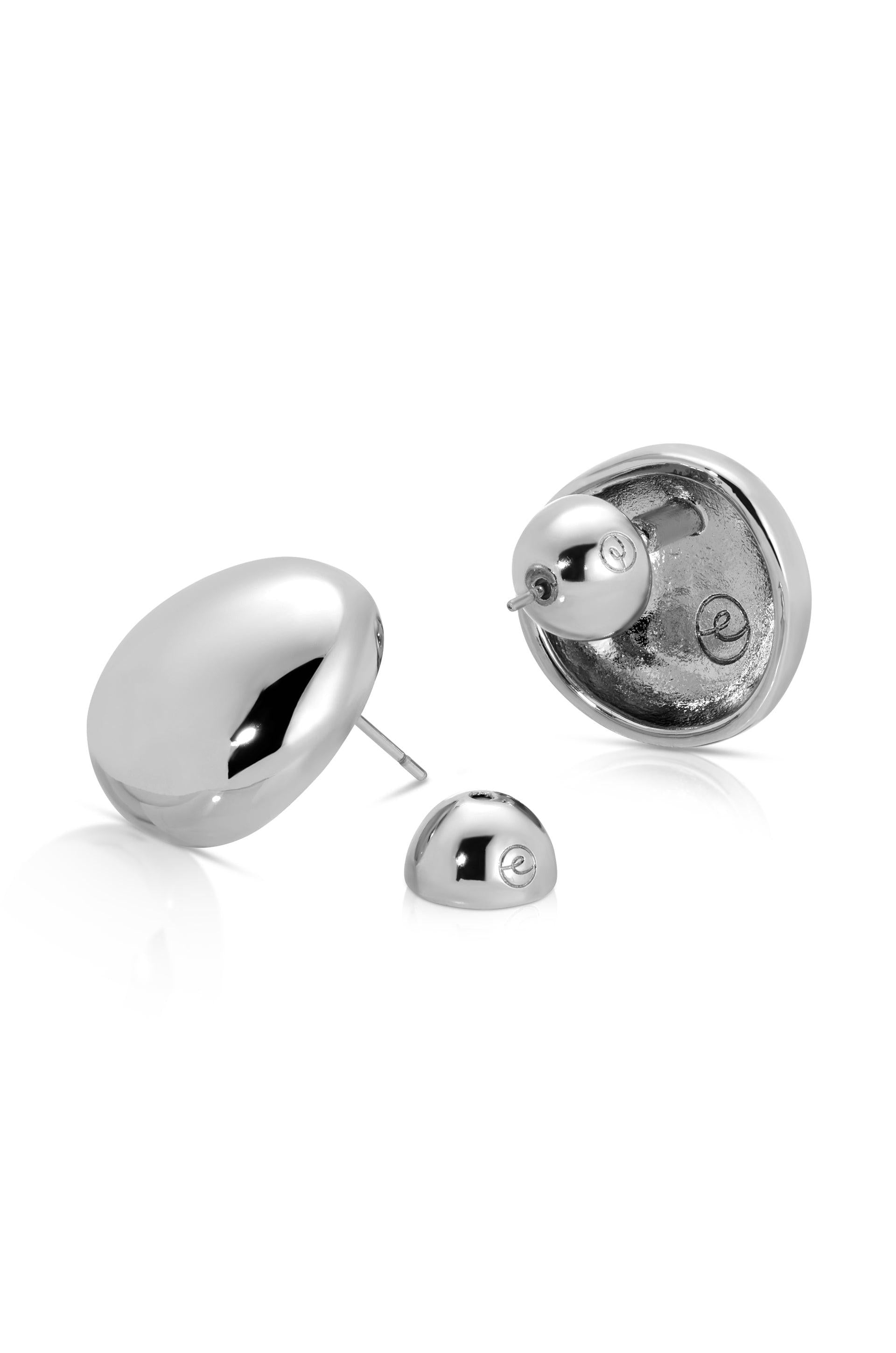 Polished Pebble Stud Earrings.