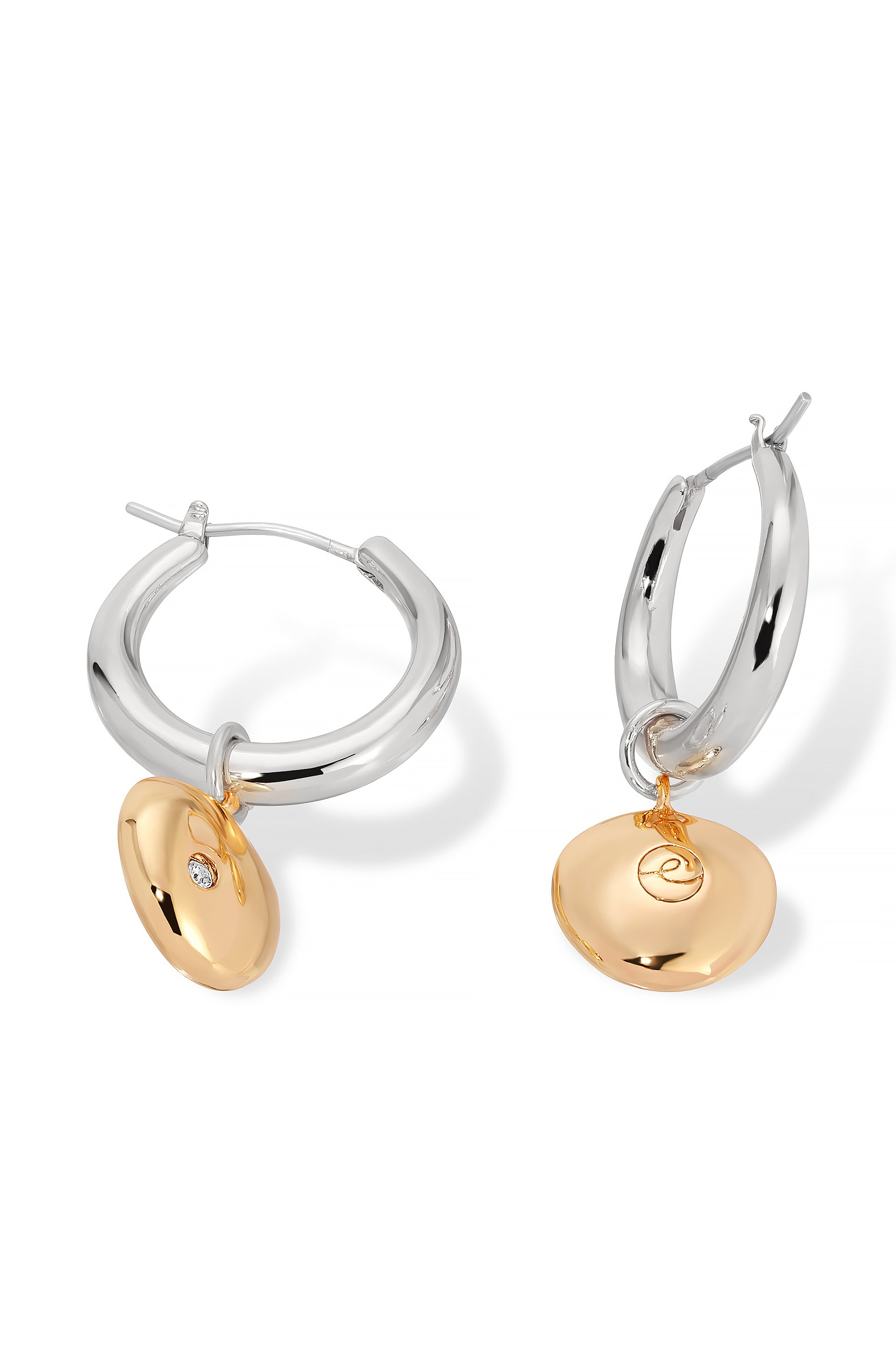 Polished Pebble Huggie Hoop Earrings