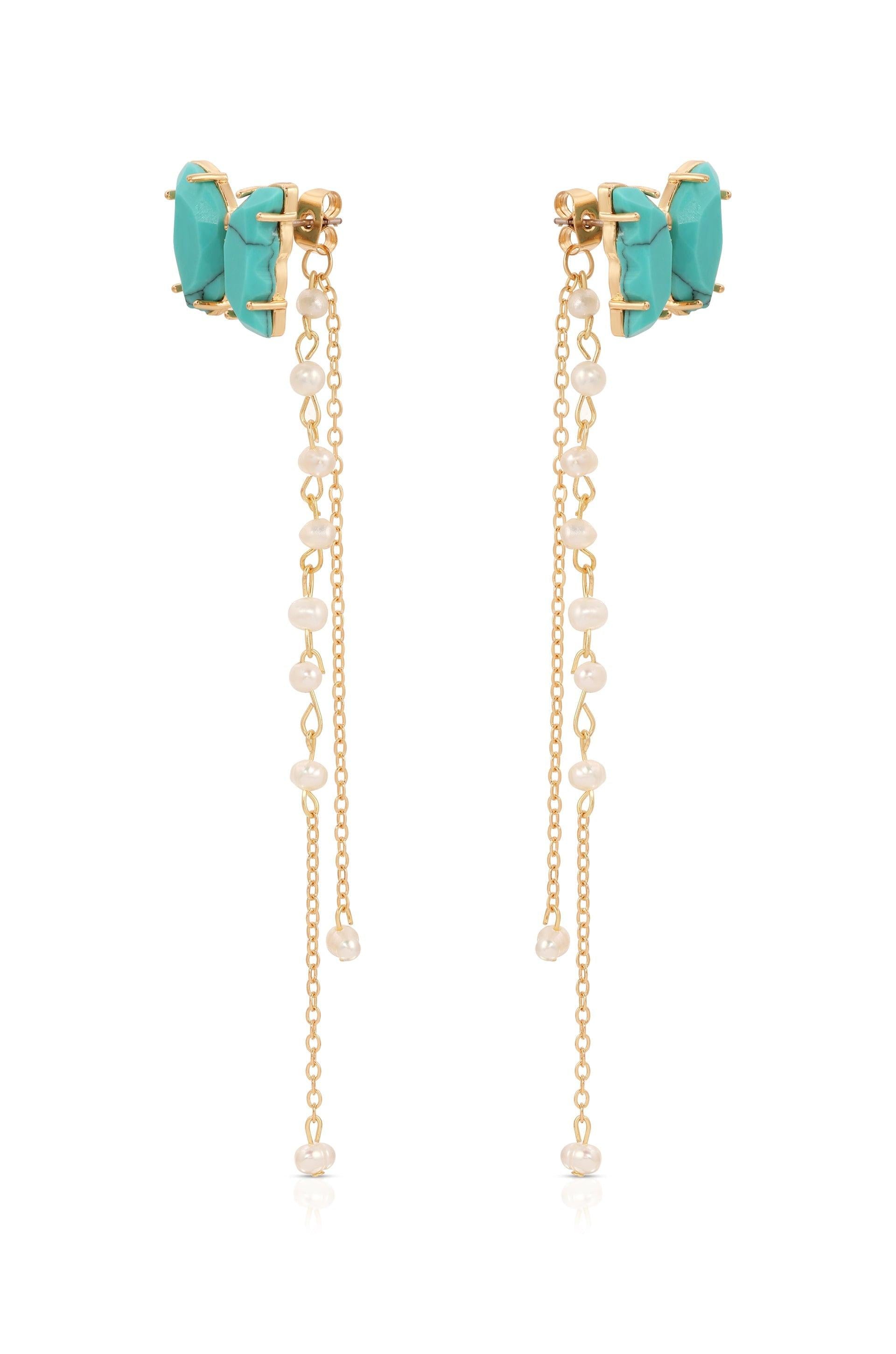 Turquoise Butterfly Dangle Earrings - Flying Tomato - Earrings - Ettika