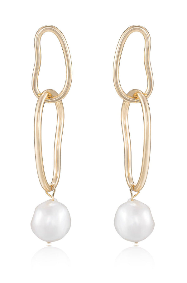 Mara Dangle Pearl Earrings - Flying Tomato - Earrings - Ettika