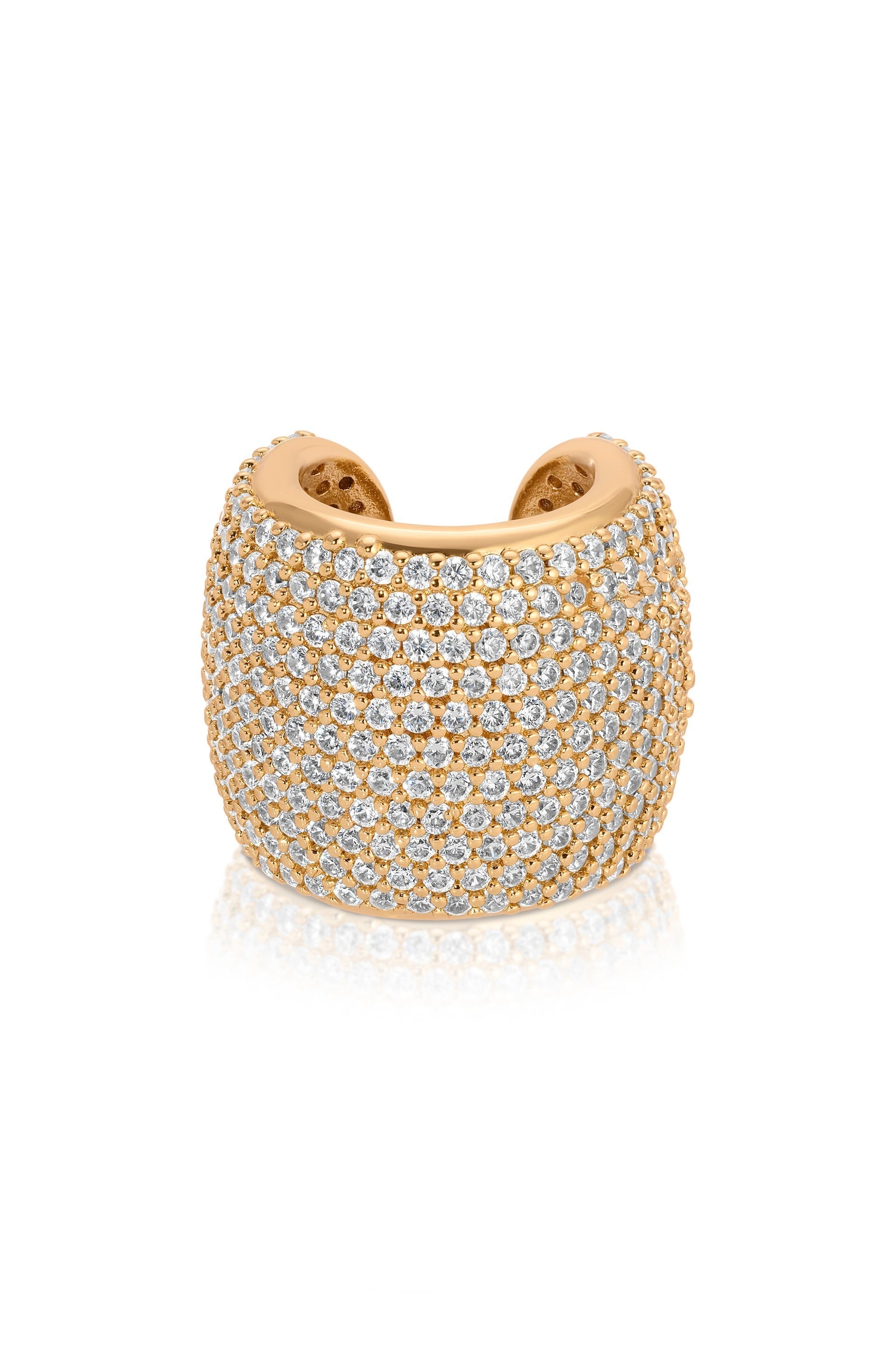 Crystal Statement Chunky Ear Cuff - Flying Tomato - Ear Cuffs - Ettika