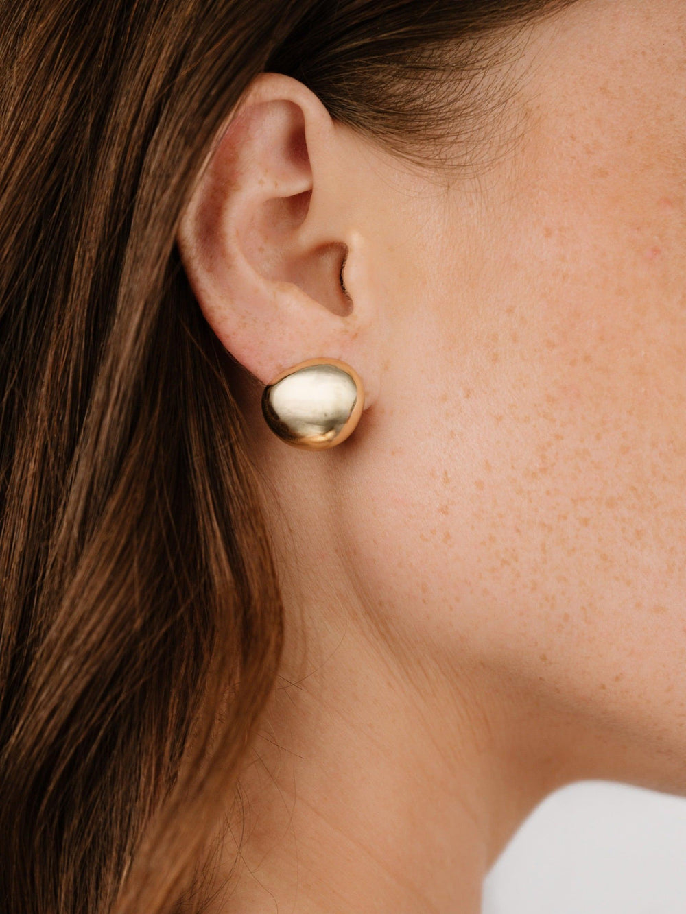 Polished Pebble Stud Earrings.