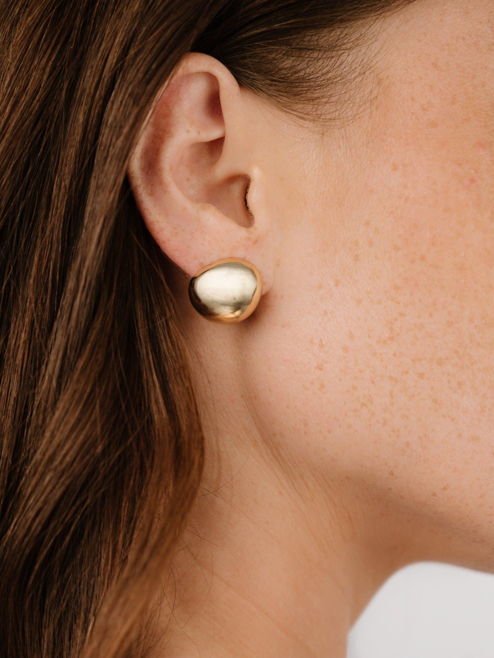 Polished Pebble Stud Earrings.