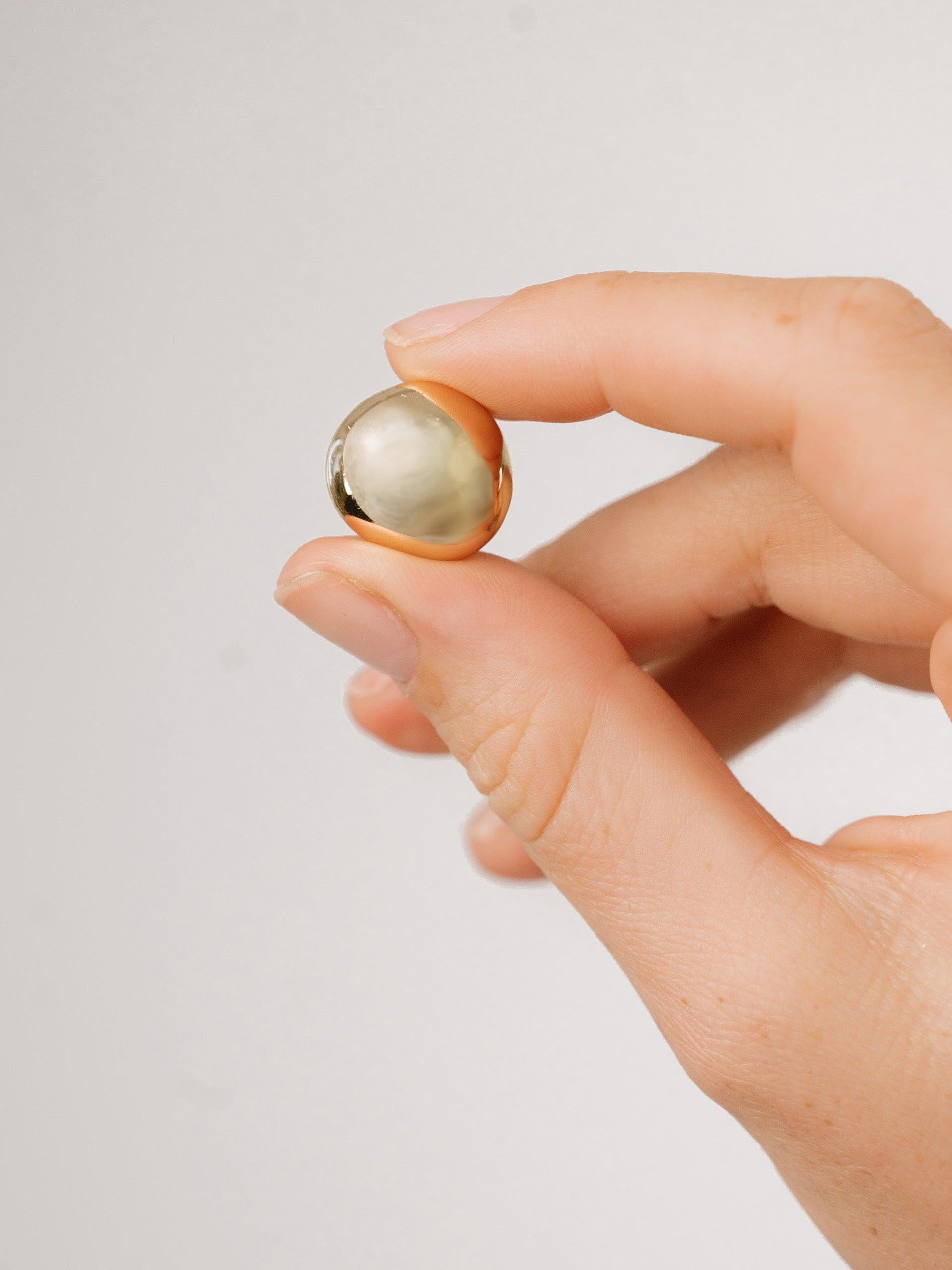 Polished Pebble Stud Earrings.