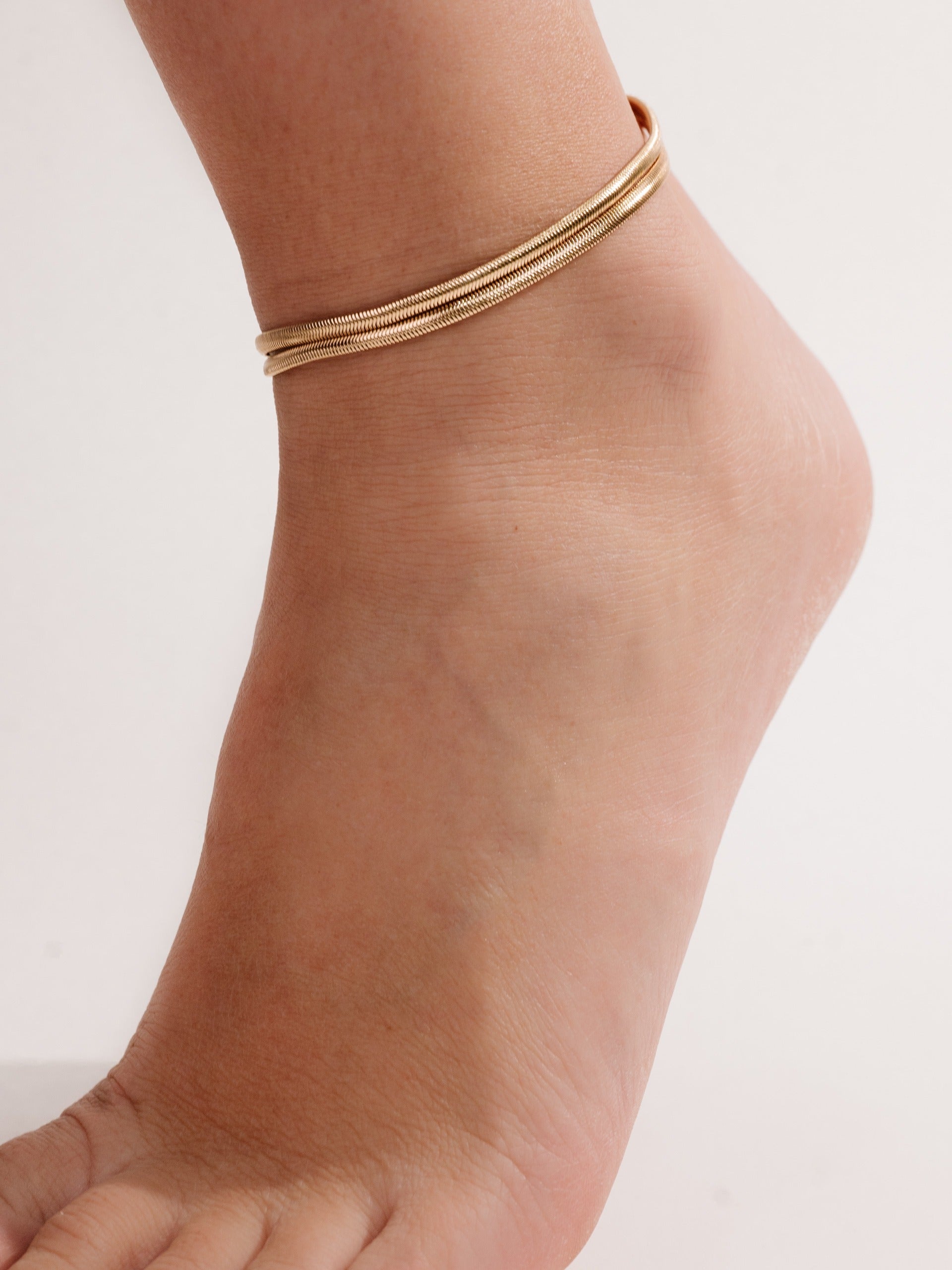 Slinky Snake Double Chain Anklet