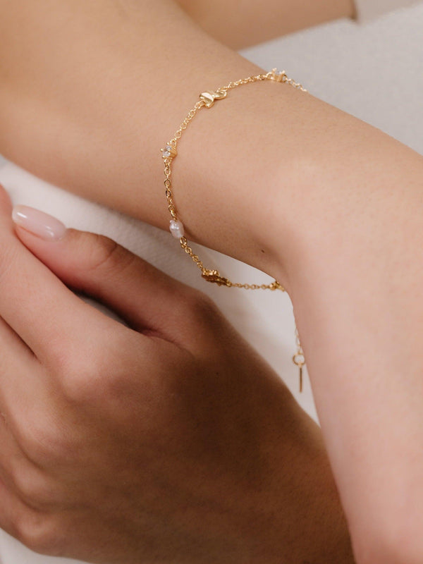 Subtle Butterflies and Pearl Bracelet - Flying Tomato - Bracelets - Ettika
