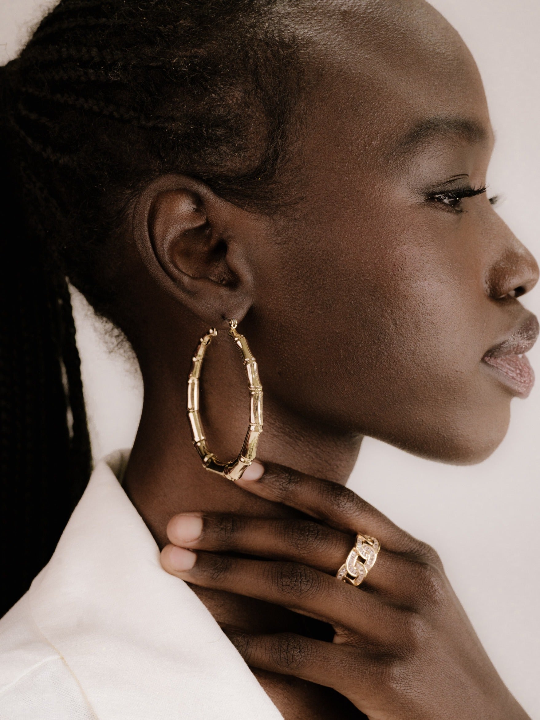 Bamboo Hoop Earrings