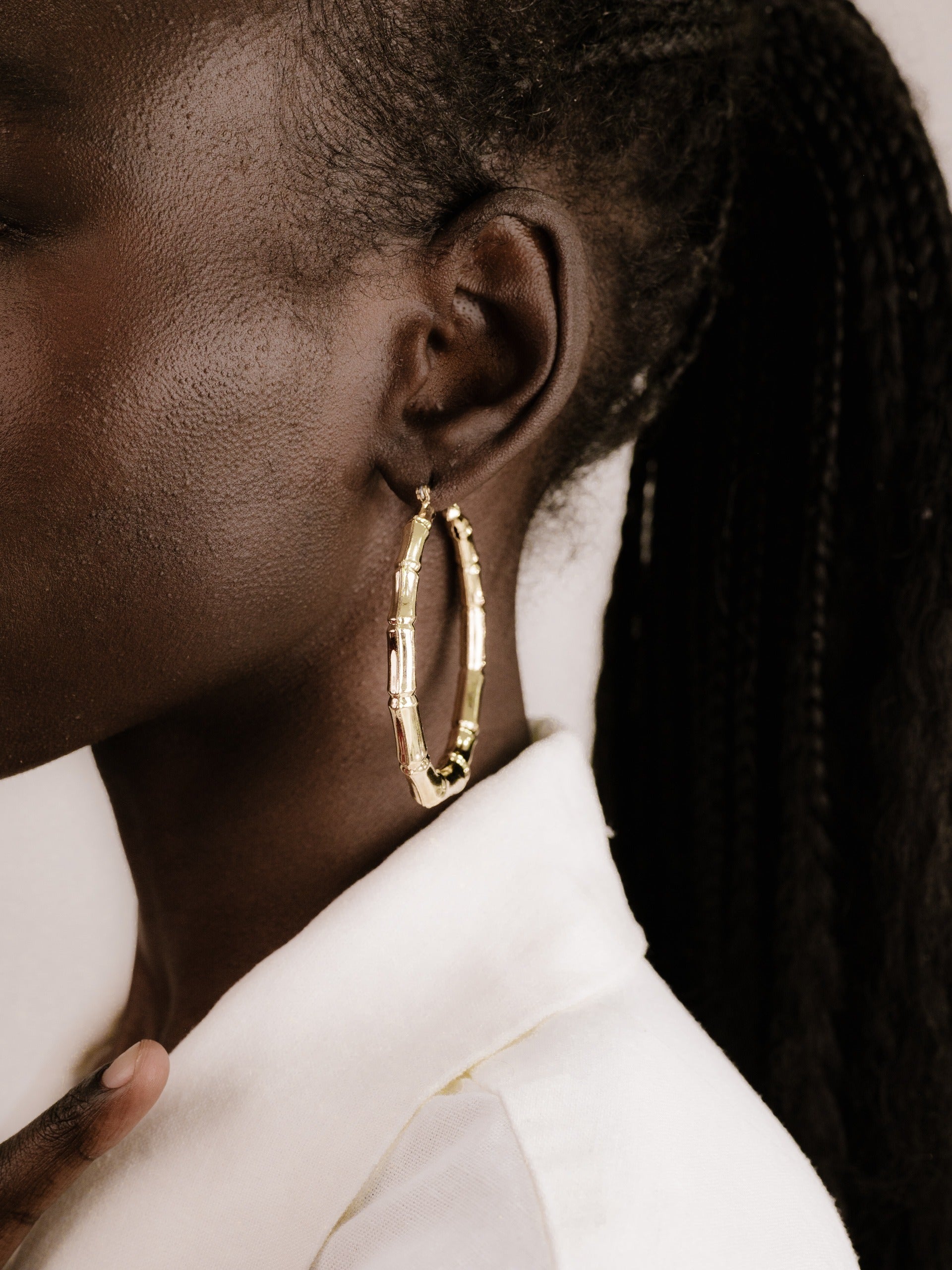 Bamboo Hoop Earrings