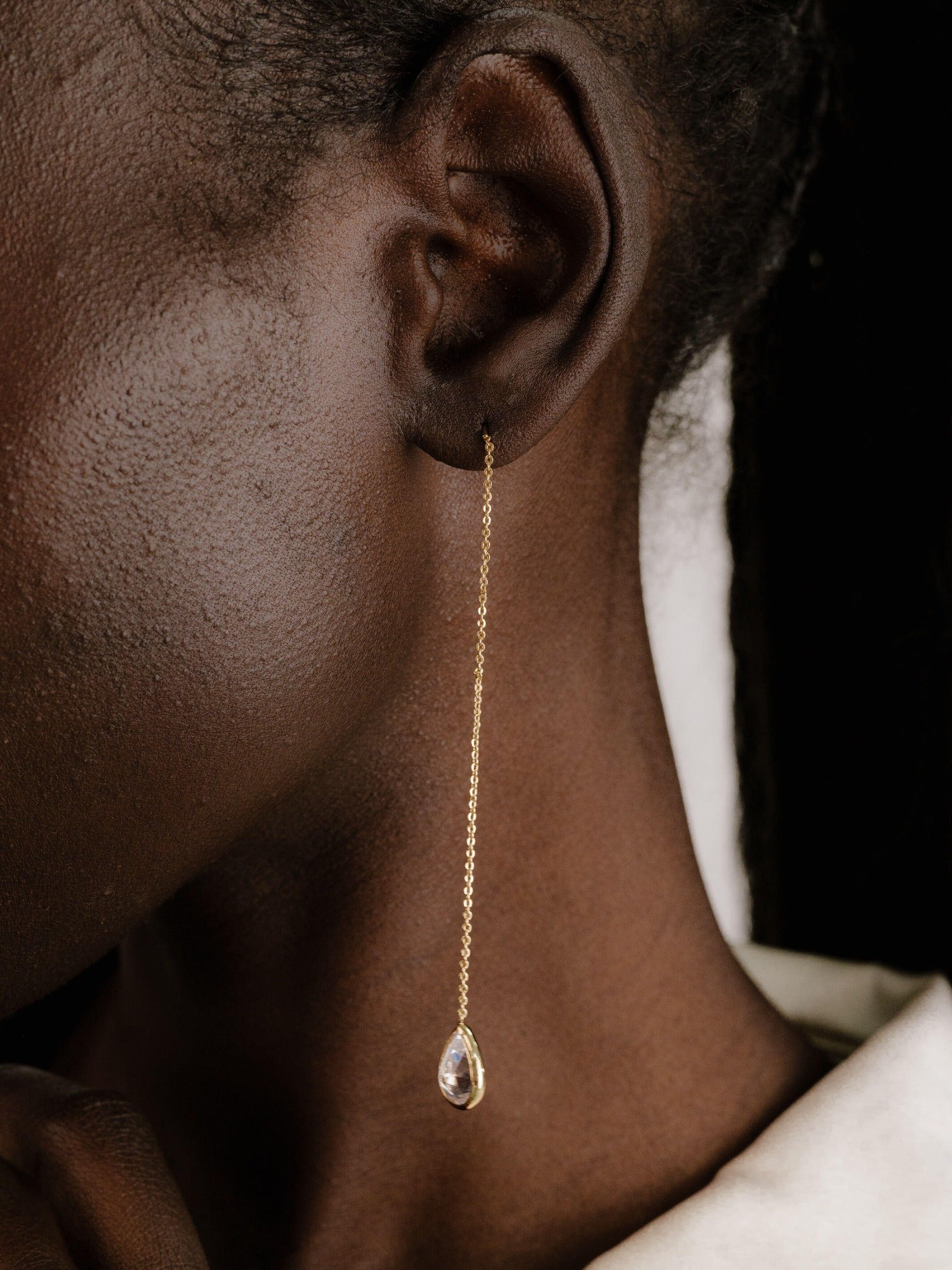 Barely There Chain and Crystal Dangle Earrings