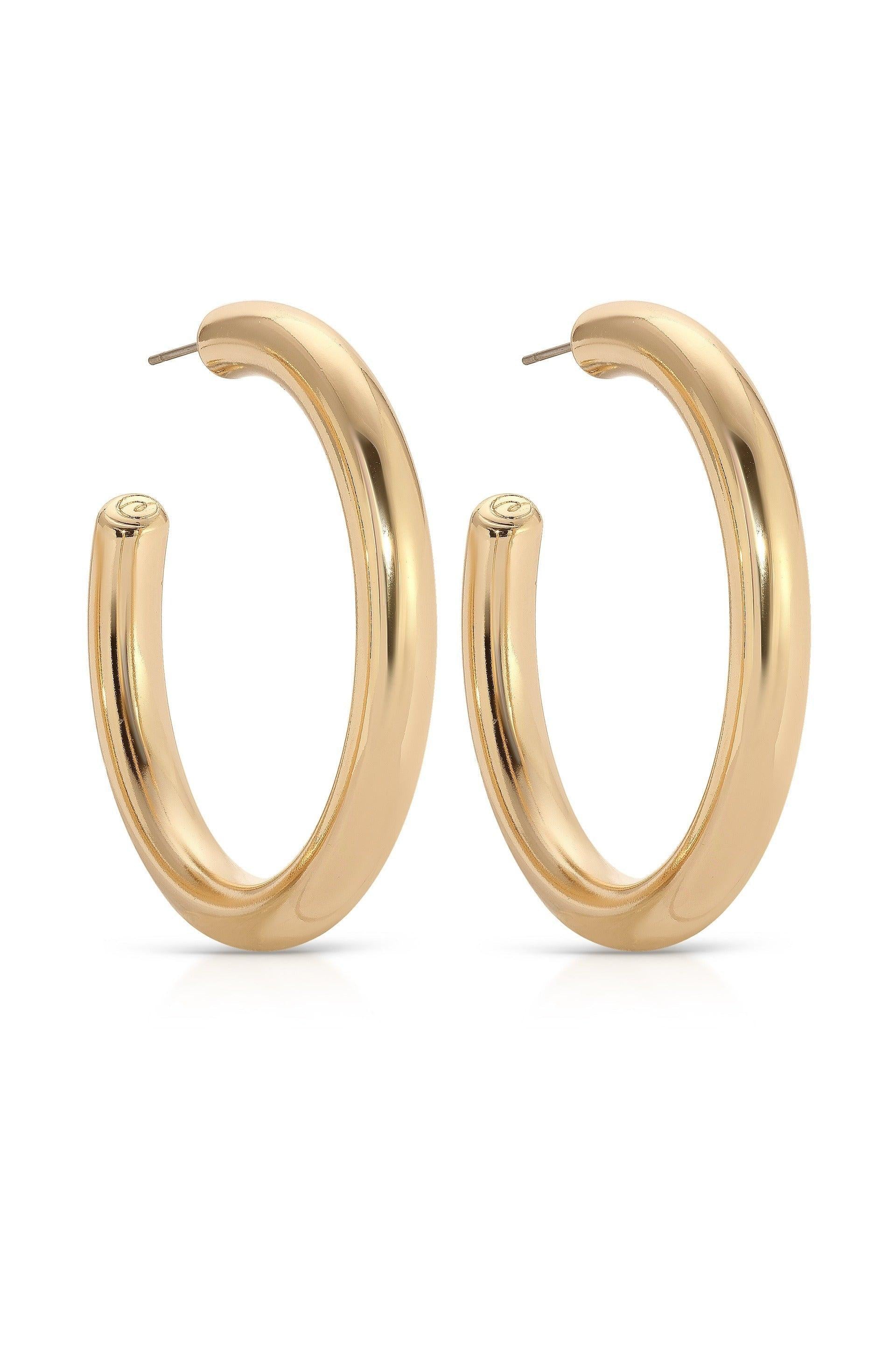 Large Thick Classic Hoops.