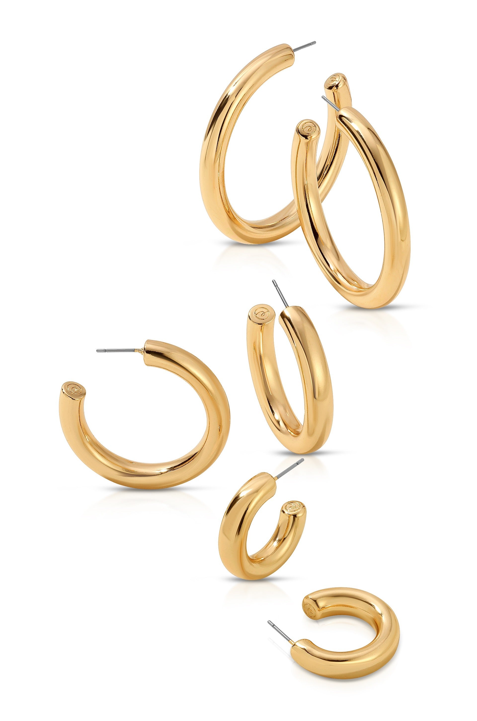 Medium Thick Classic Hoops