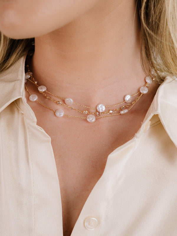 Dressed in Pearls Layered Necklace - Flying Tomato - Necklaces - Ettika