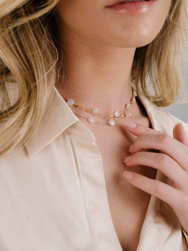 Dressed in Pearls Layered Necklace - Flying Tomato - Necklaces - Ettika